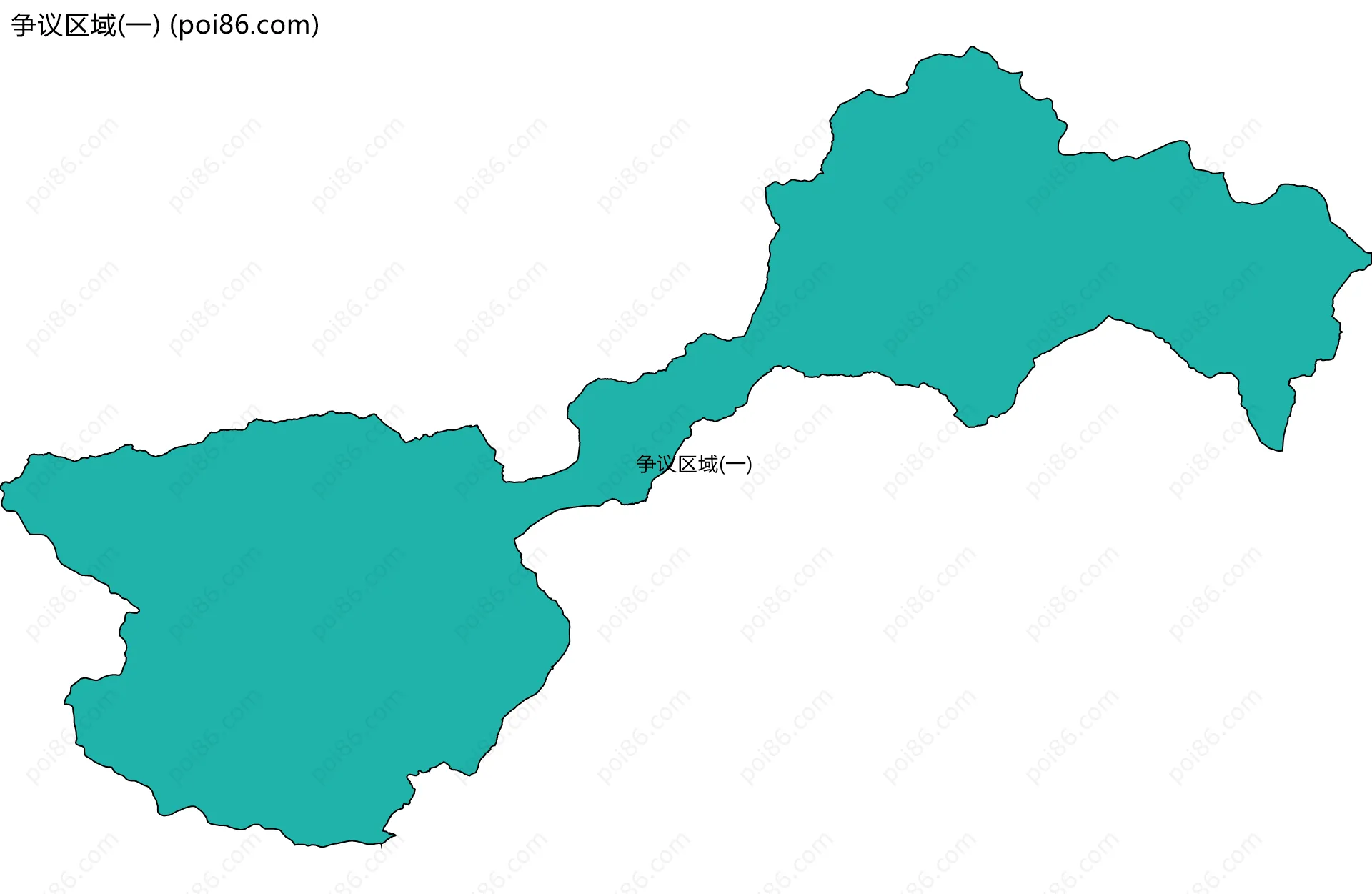 争议区域(一)边界地图