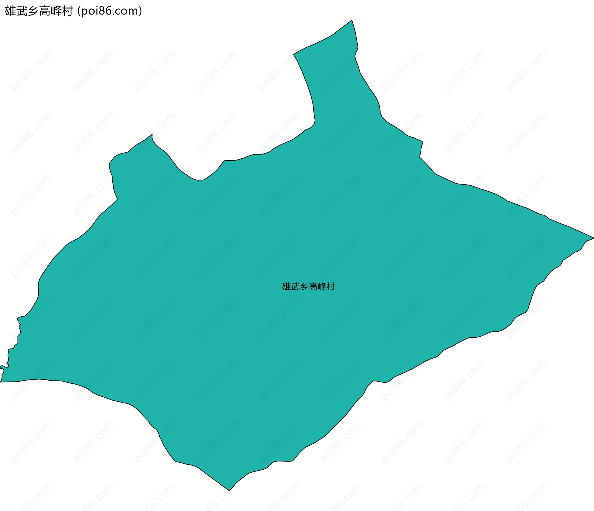 雄武乡高峰村边界地图