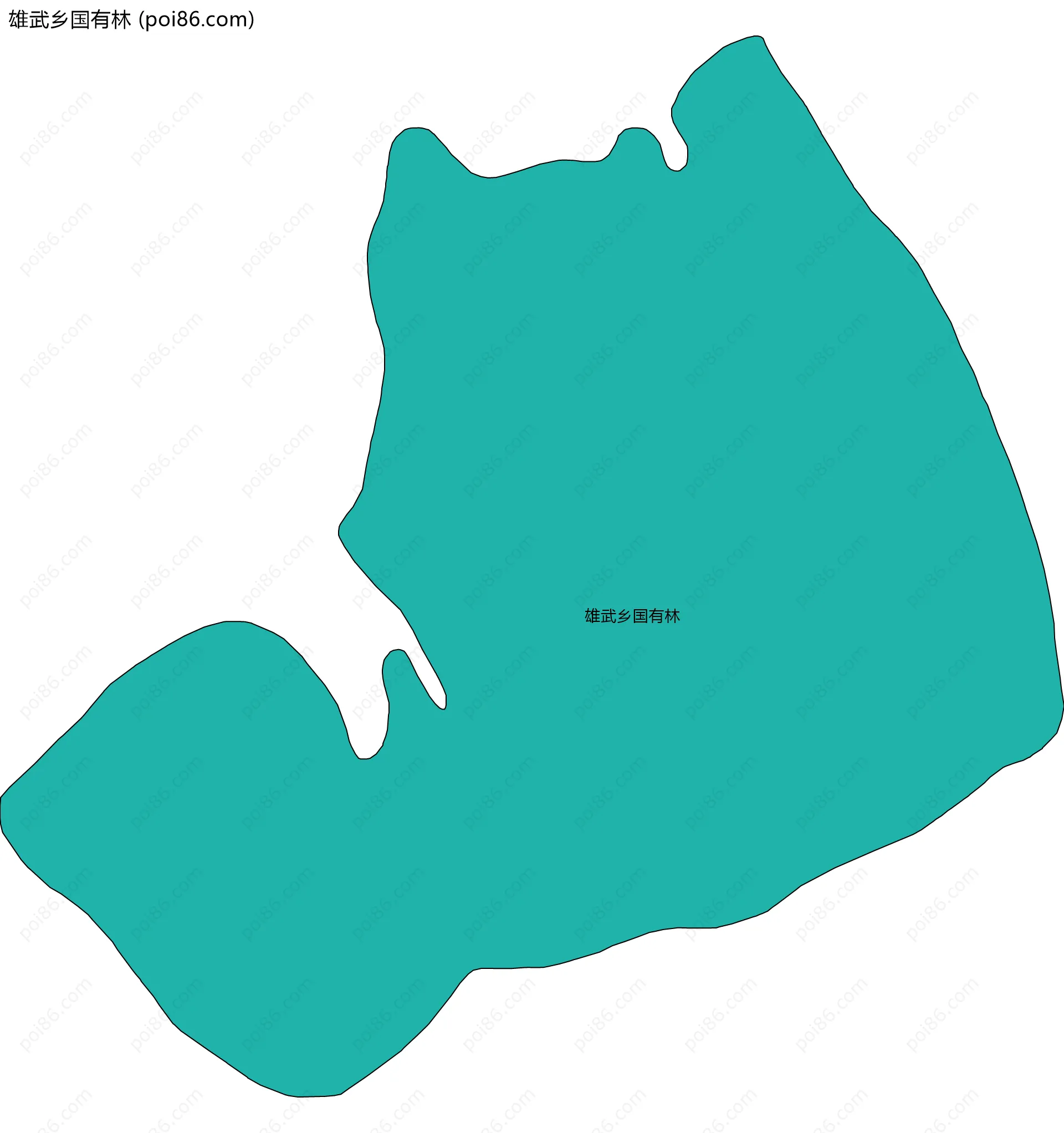 雄武乡国有林边界地图