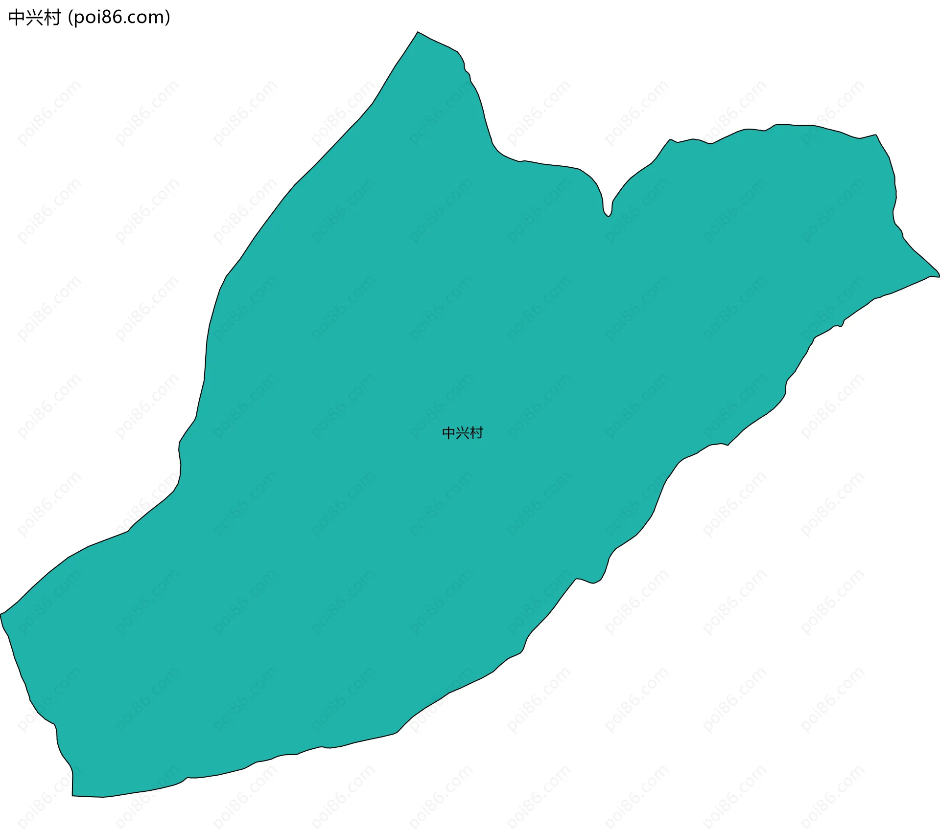 中兴村边界地图