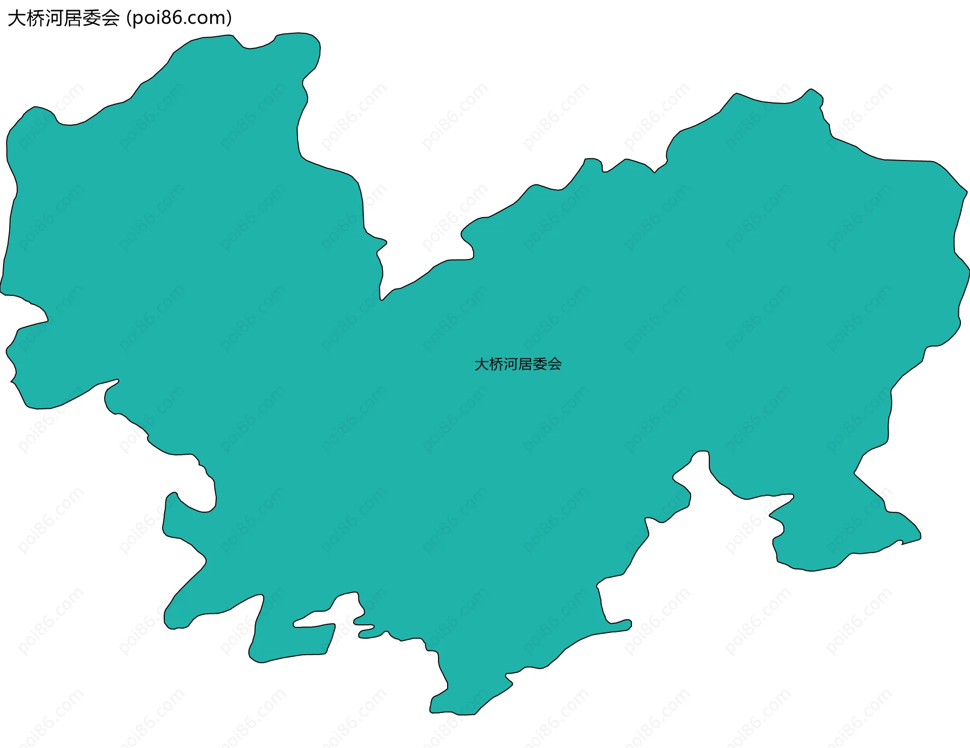 大桥河居委会边界地图