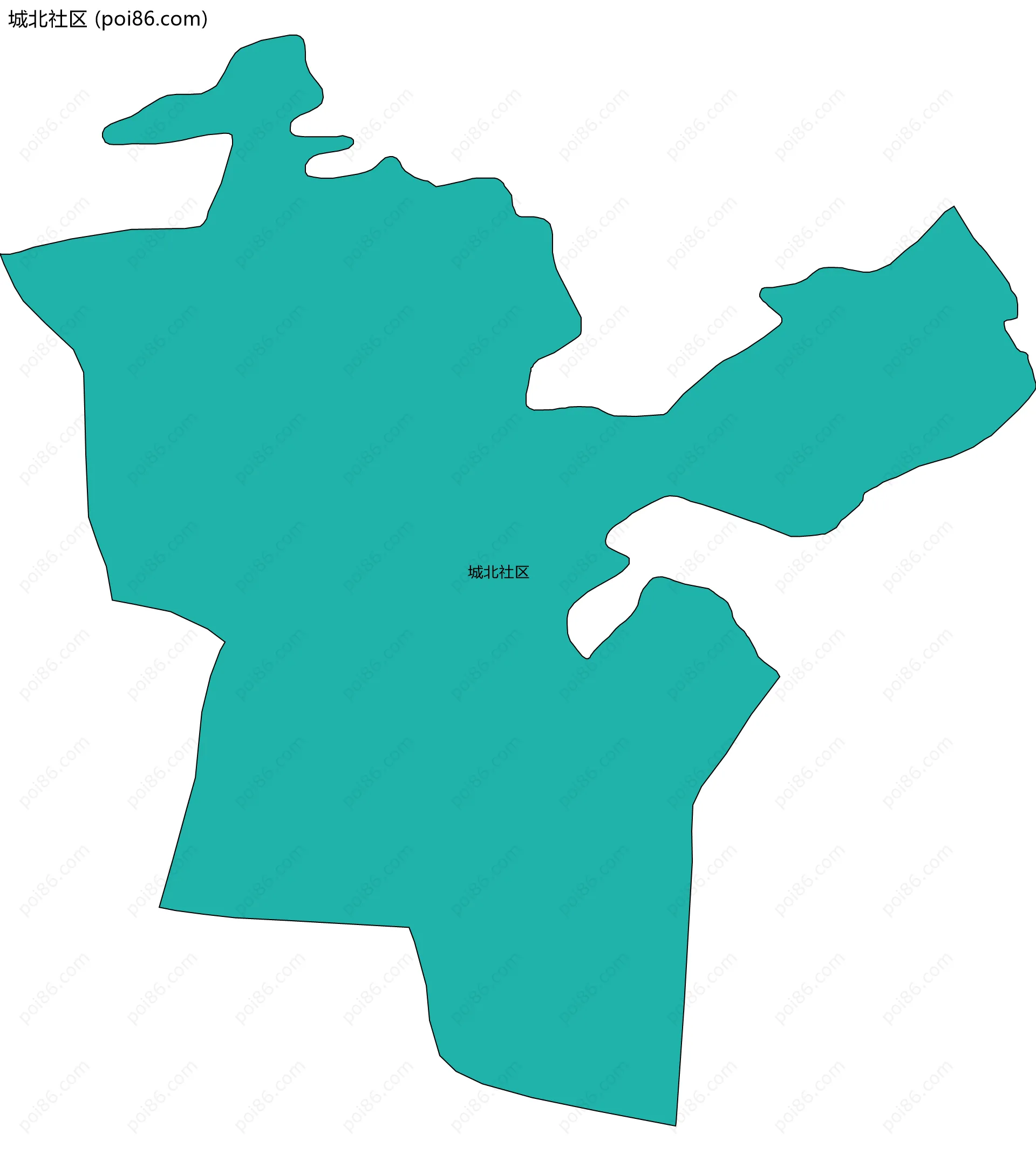 城北社区边界地图