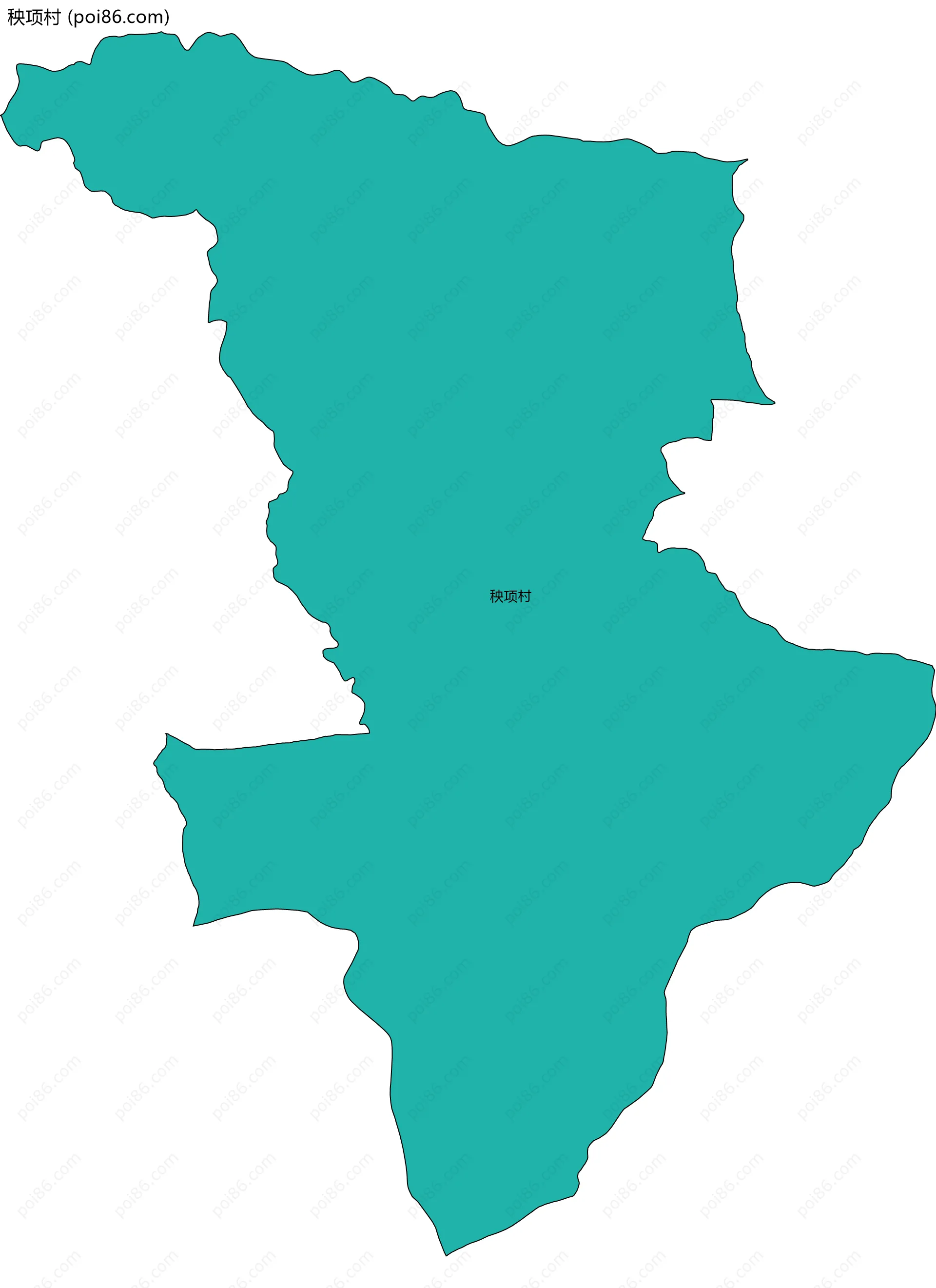 秧项村边界地图