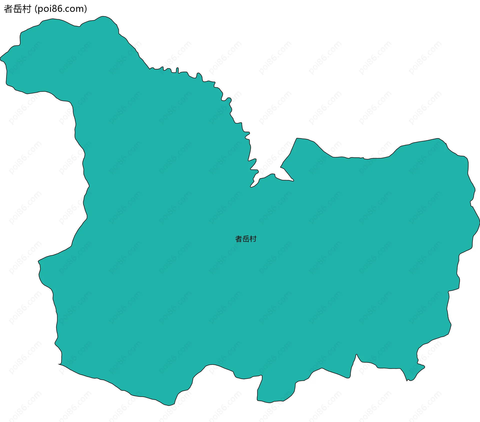 者岳村边界地图