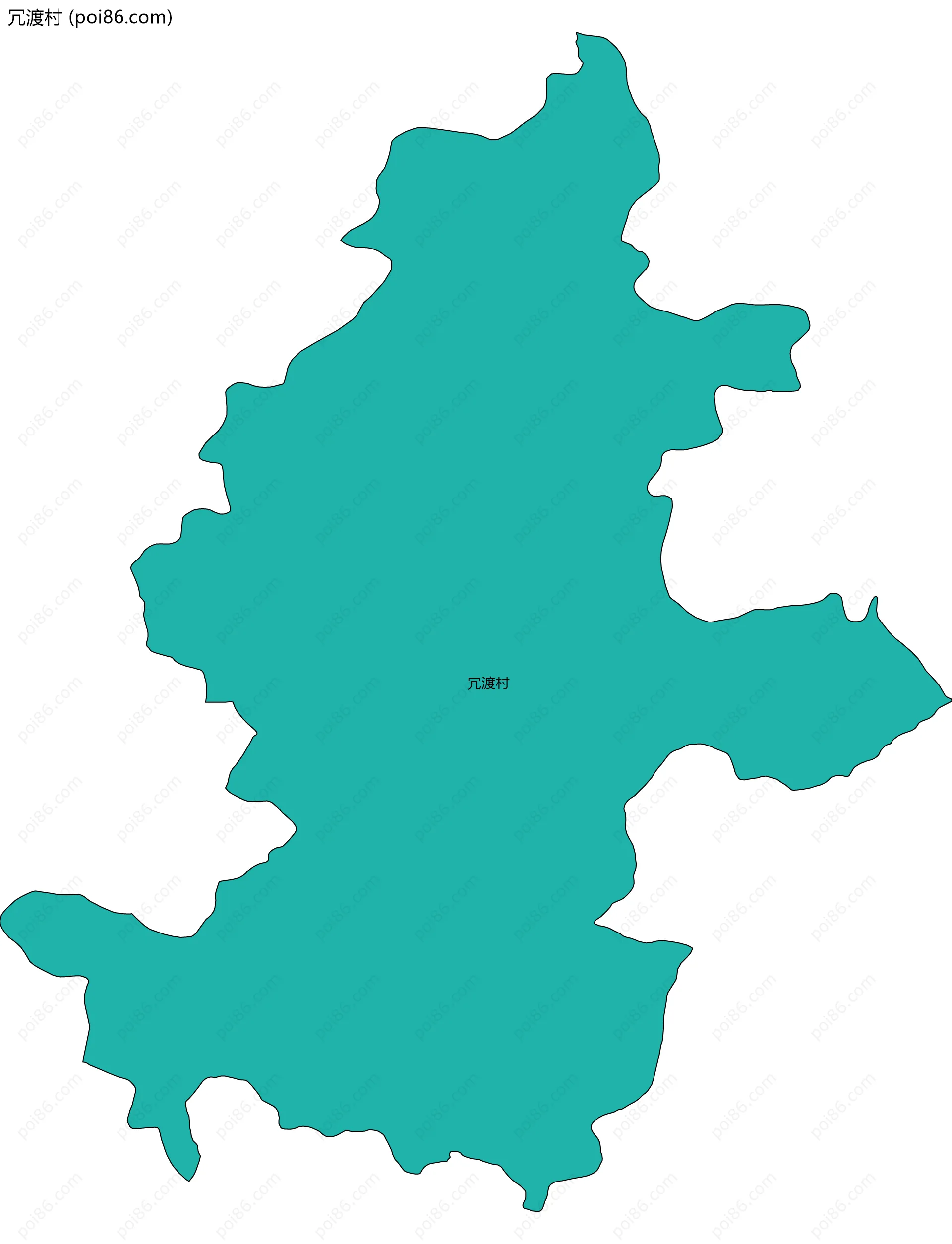 冗渡村边界地图