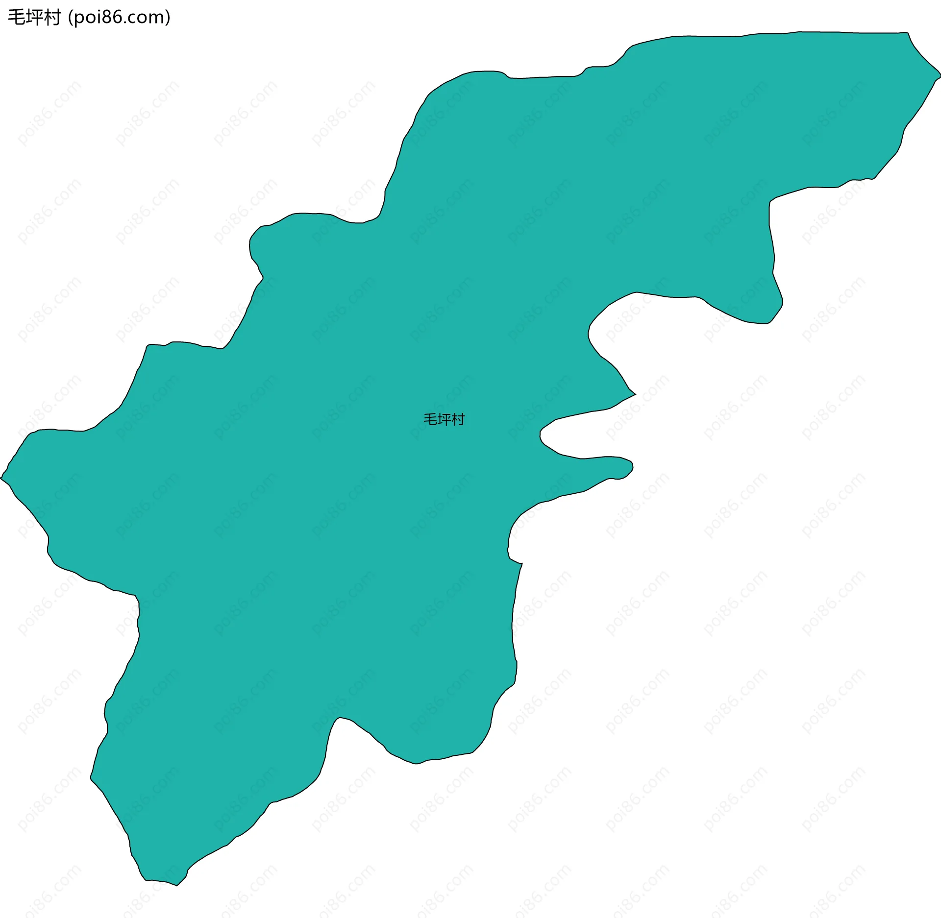 毛坪村边界地图