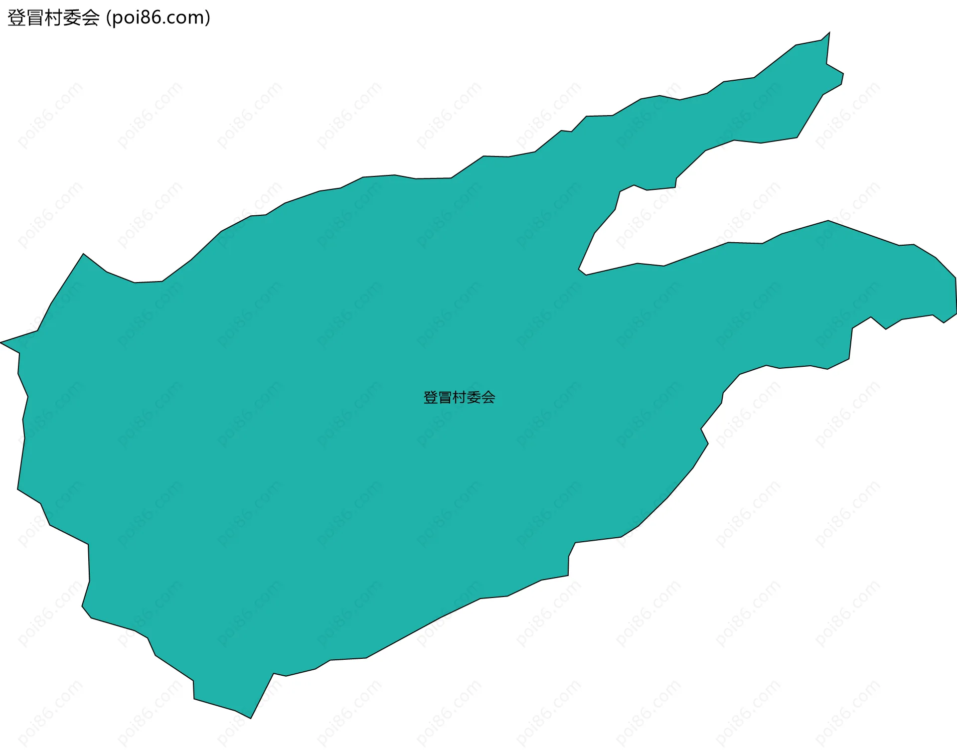 登冒村委会边界地图