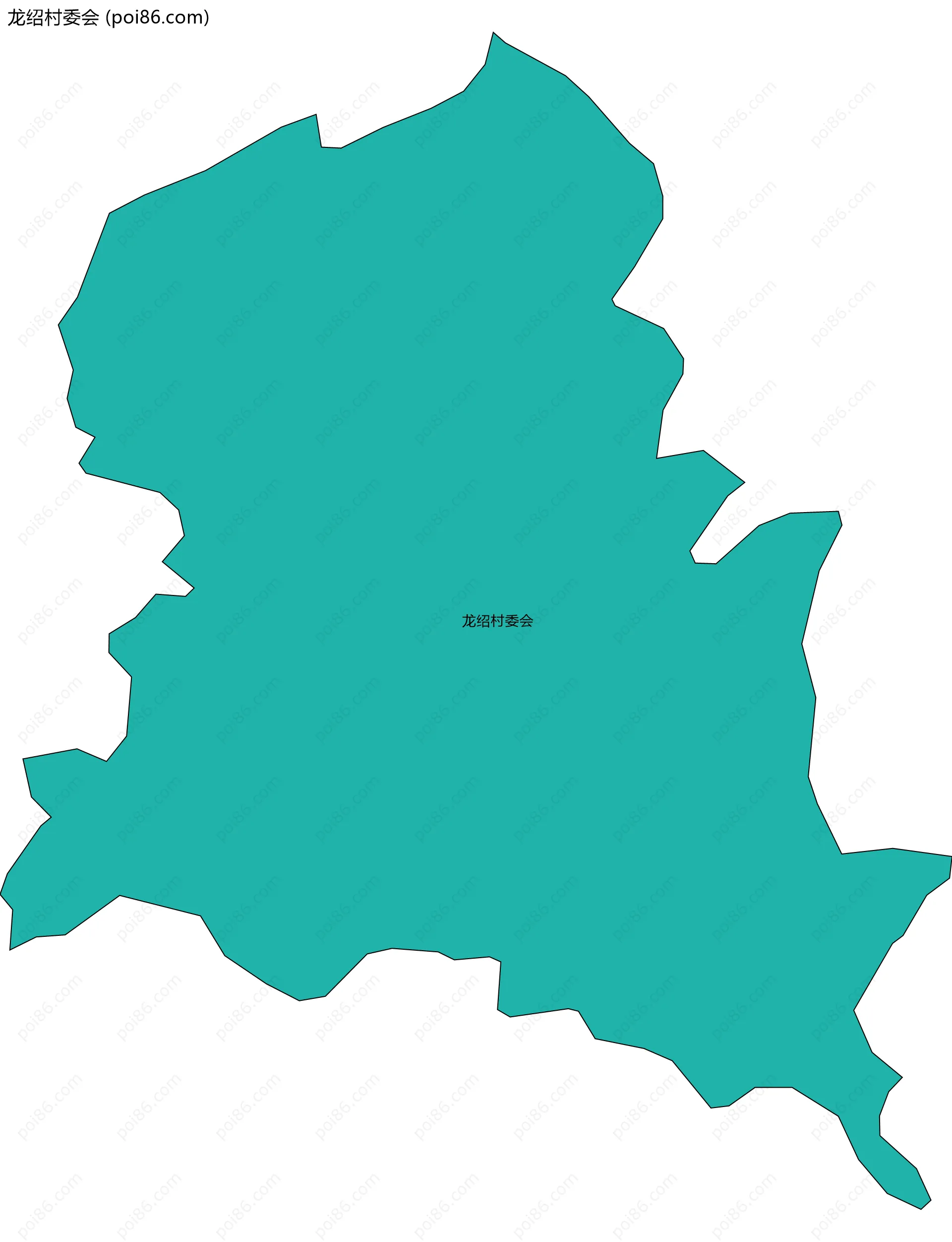 龙绍村委会边界地图