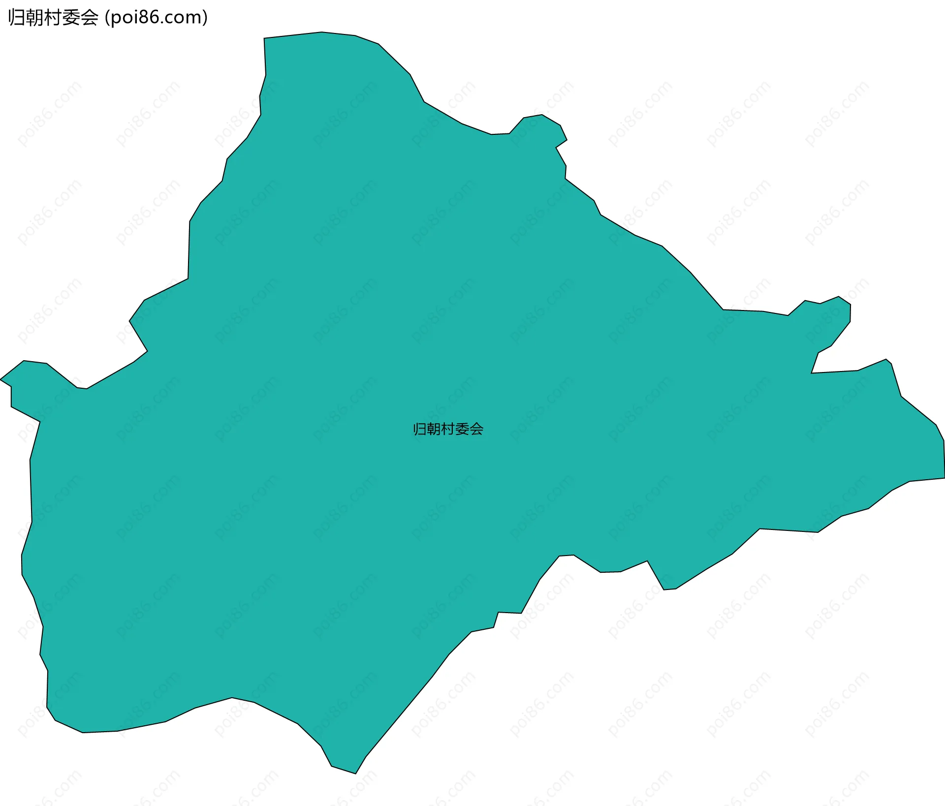 归朝村委会边界地图