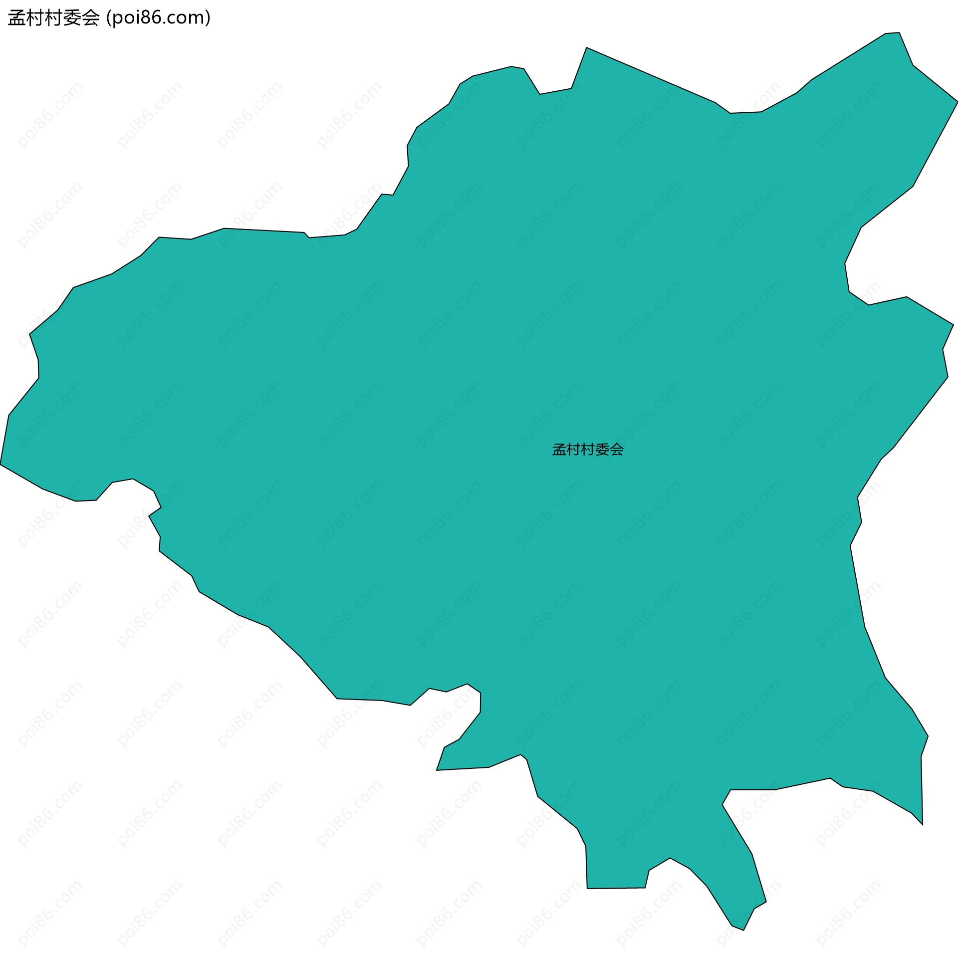 孟村村委会边界地图