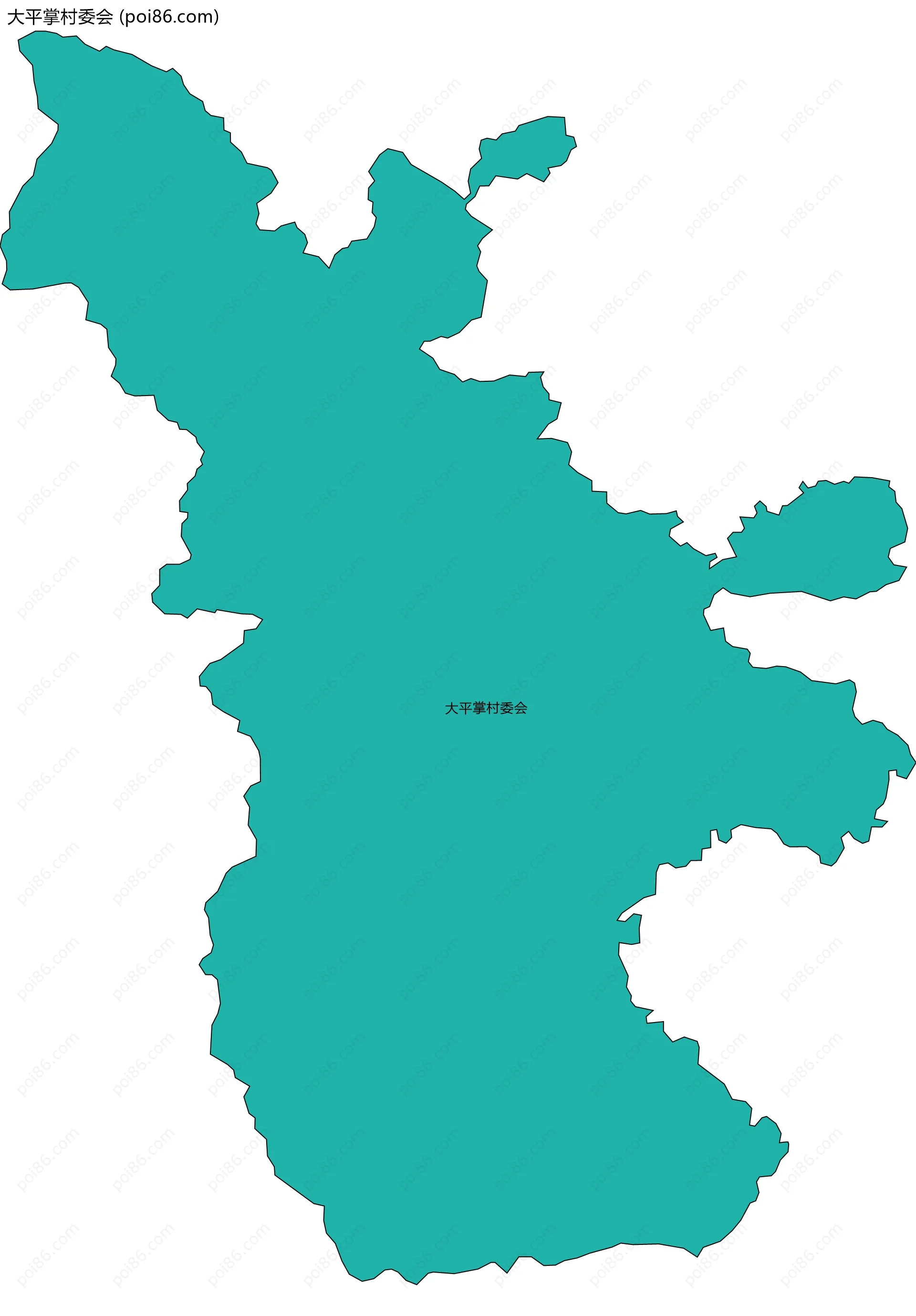 大平掌村委会边界地图