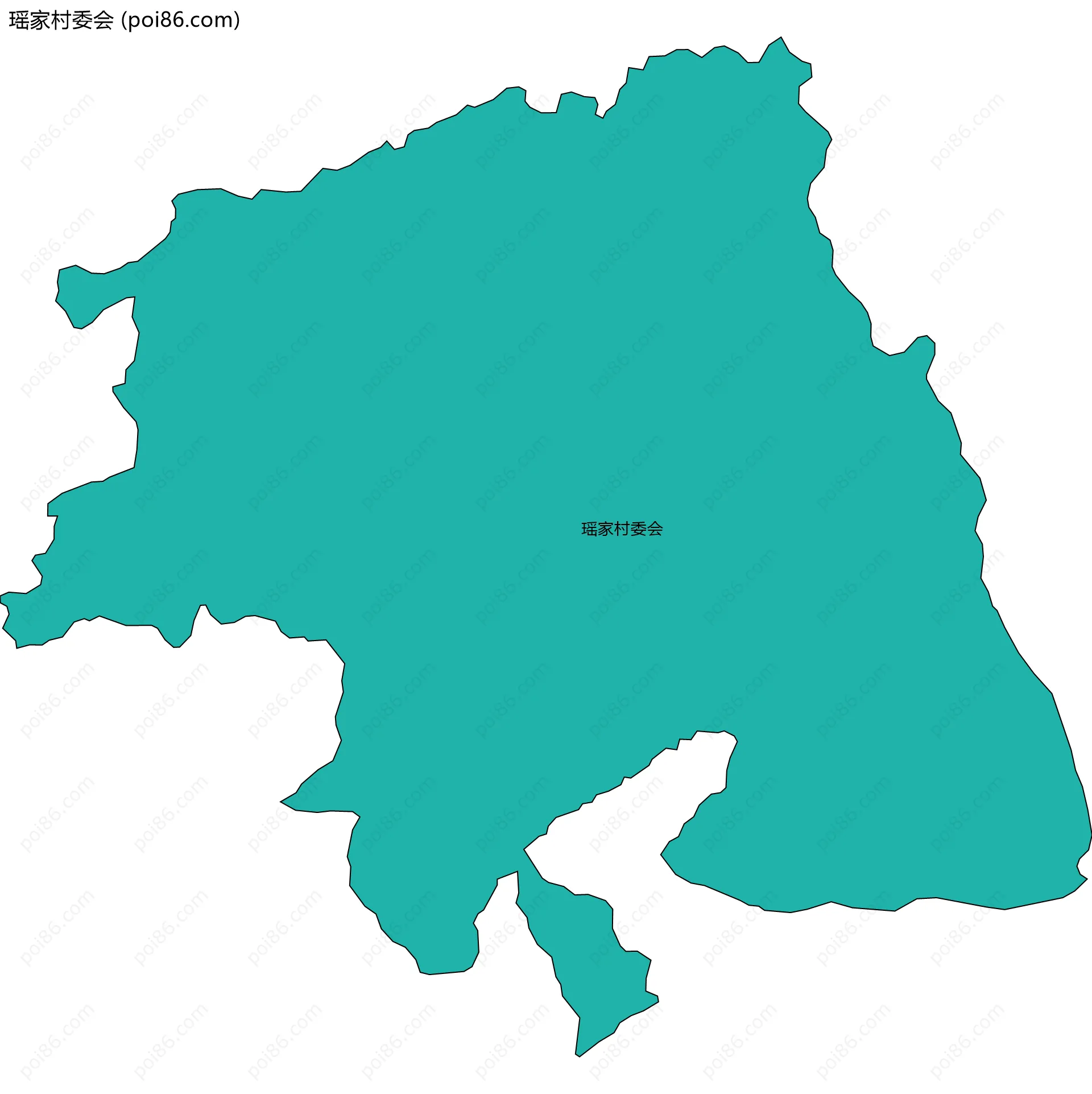 瑶家村委会边界地图