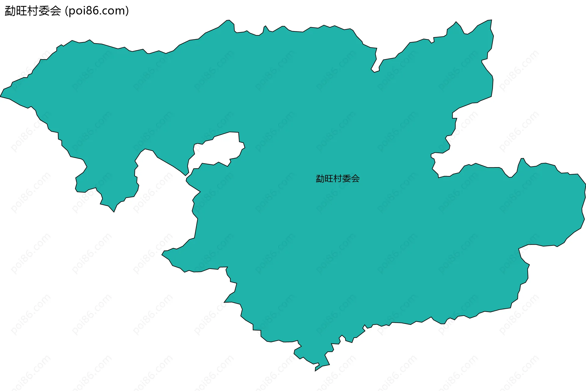 勐旺村委会边界地图