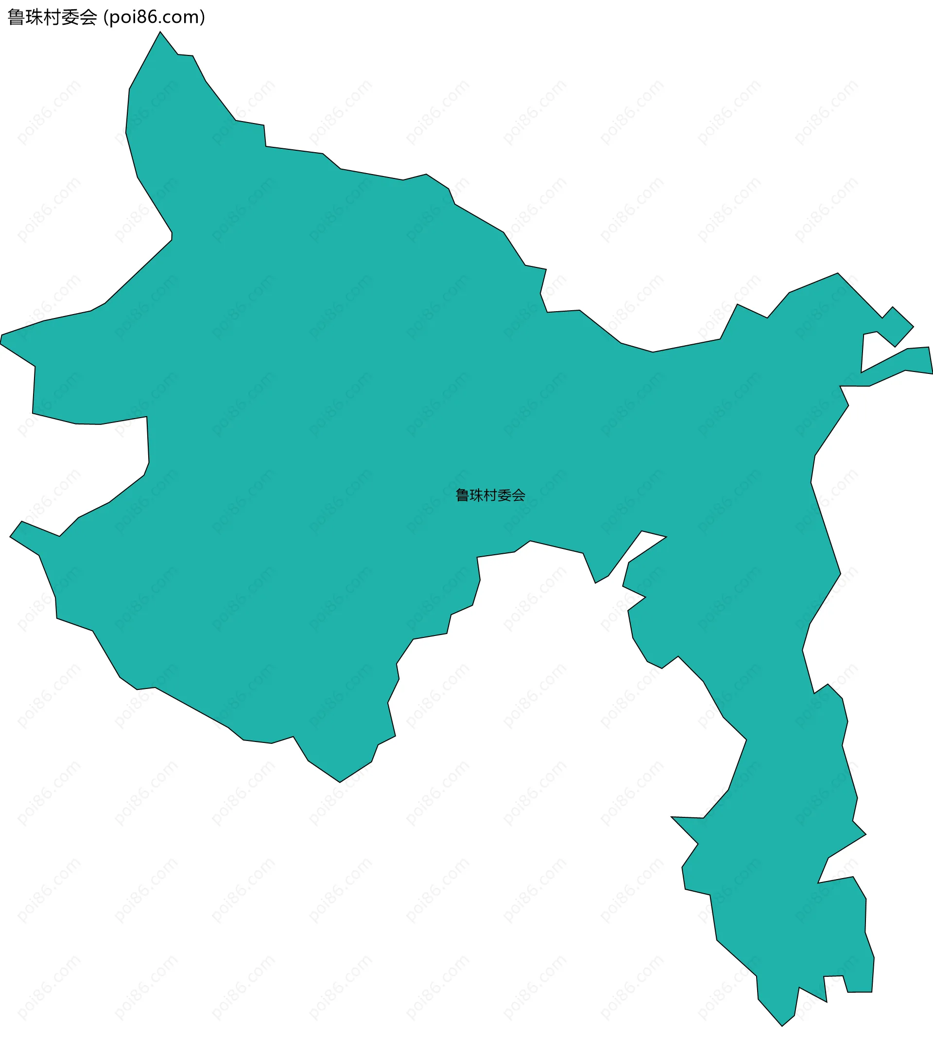 鲁珠村委会边界地图