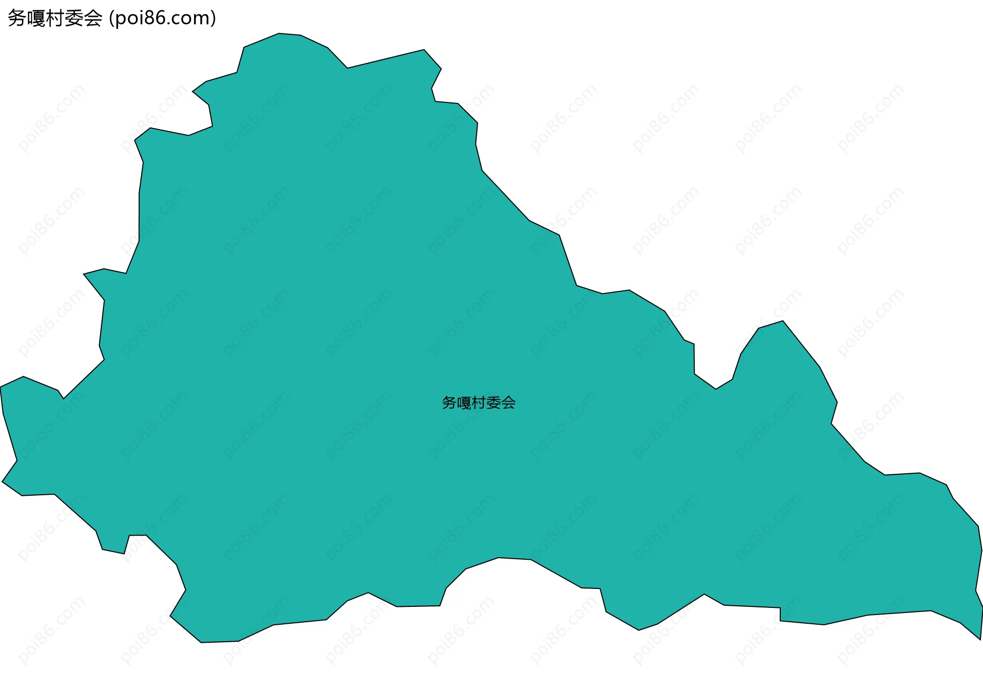务嘎村委会边界地图