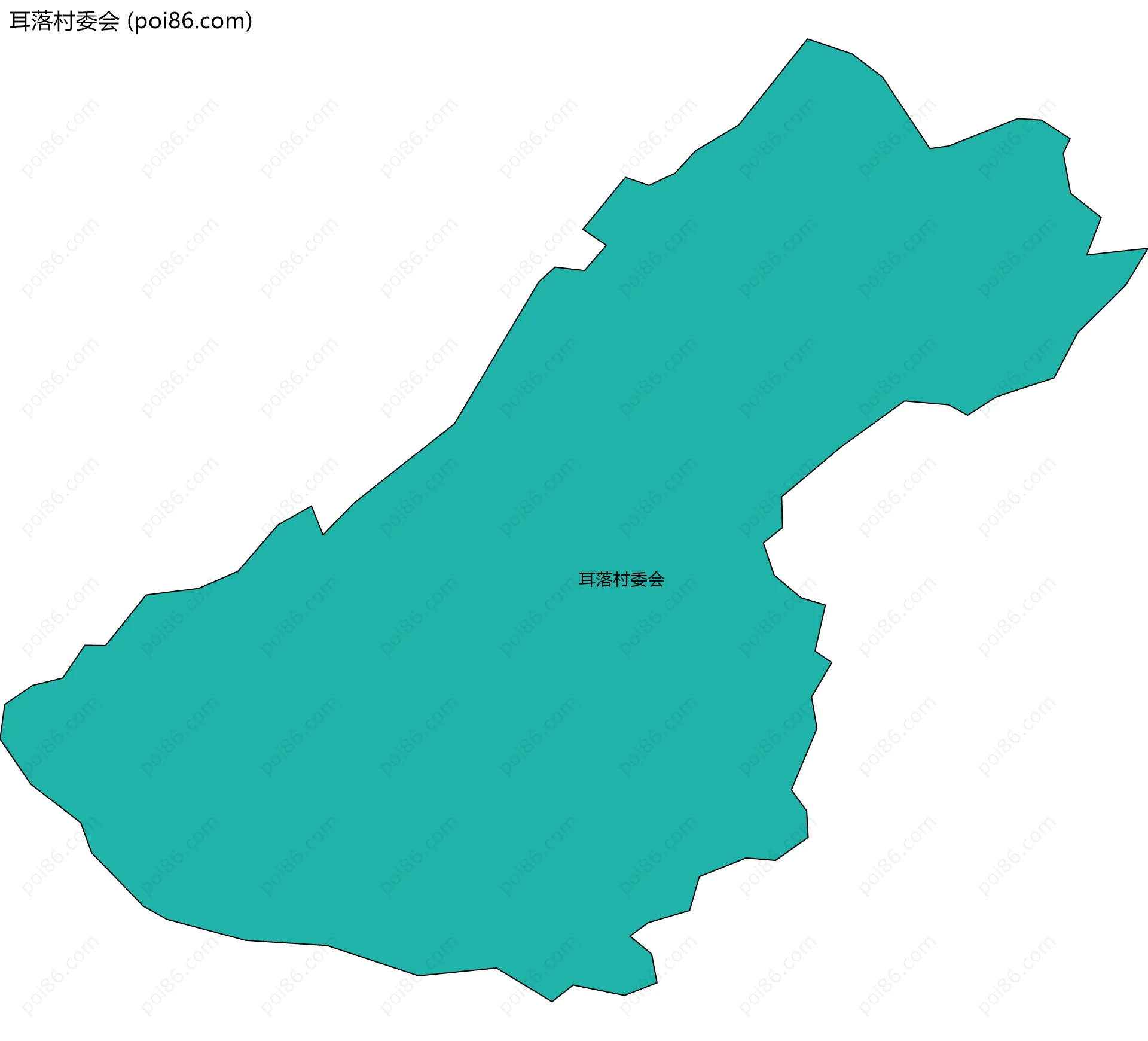 耳落村委会边界地图