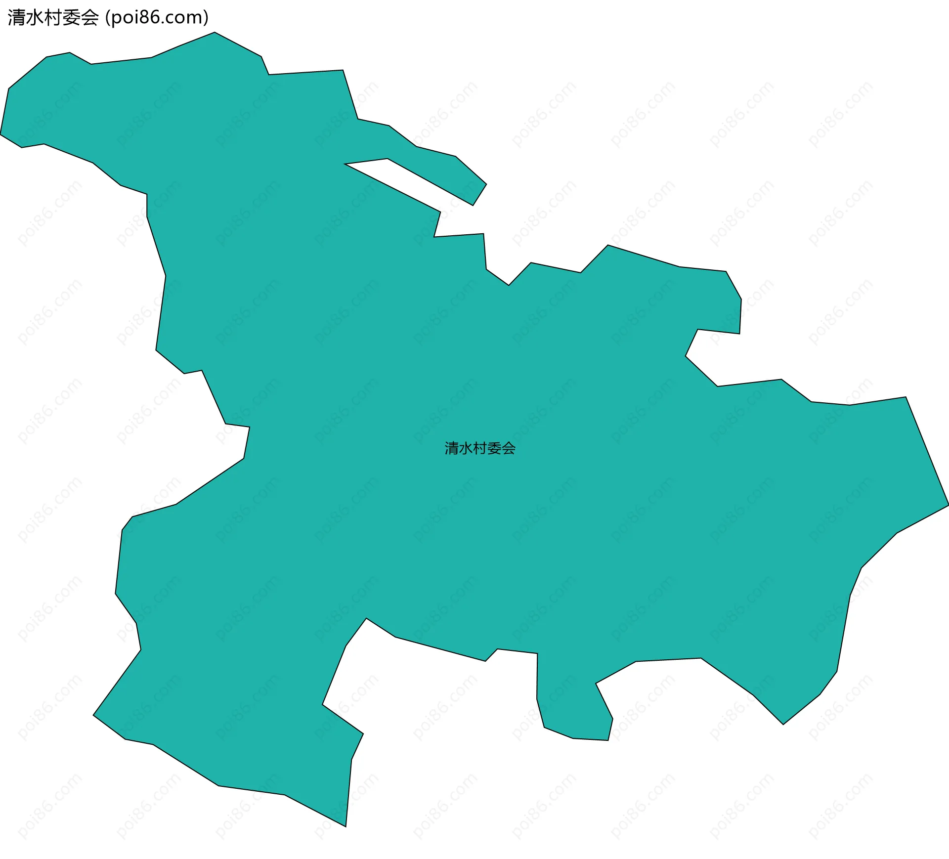 清水村委会边界地图