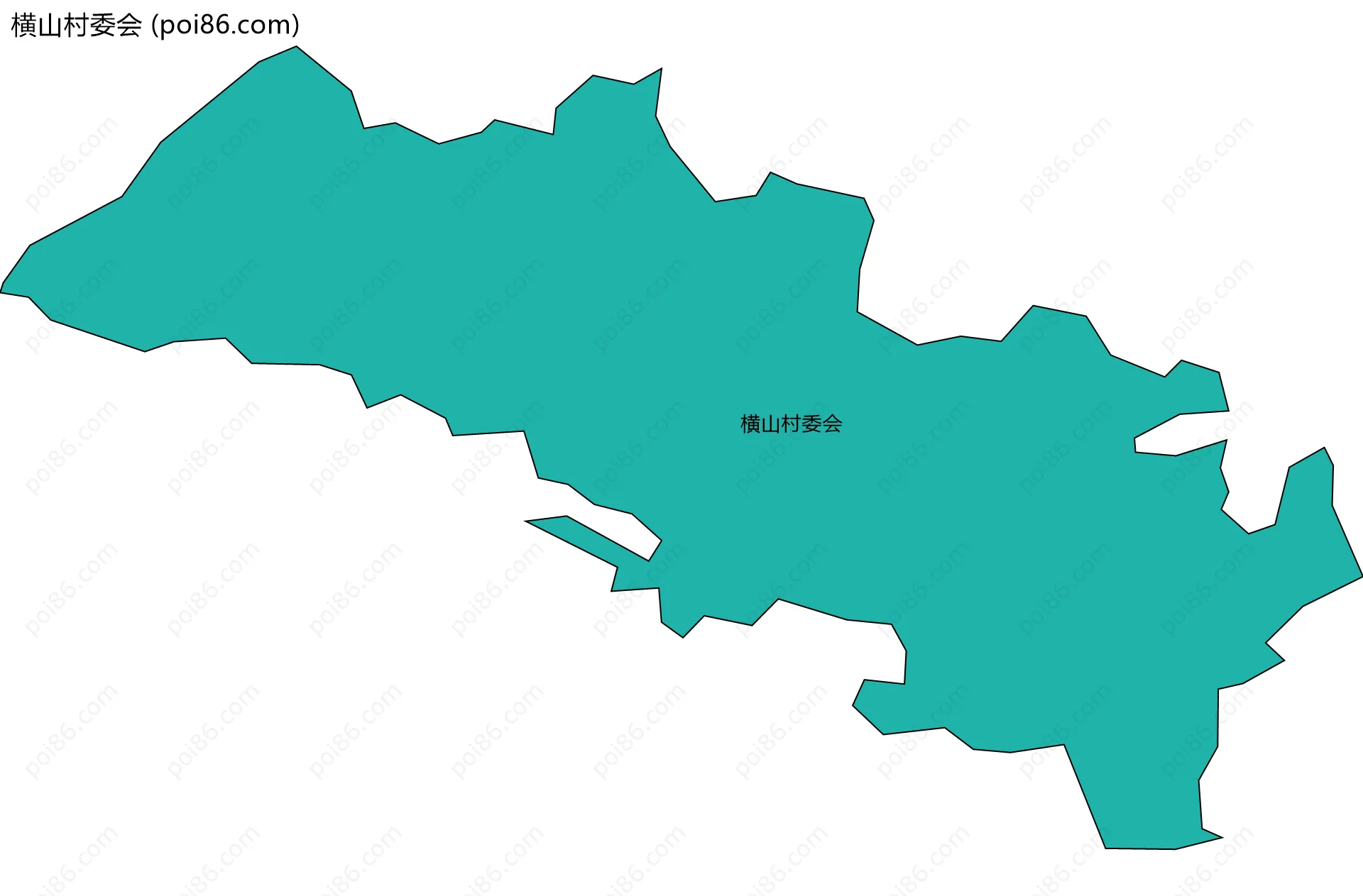 横山村委会边界地图