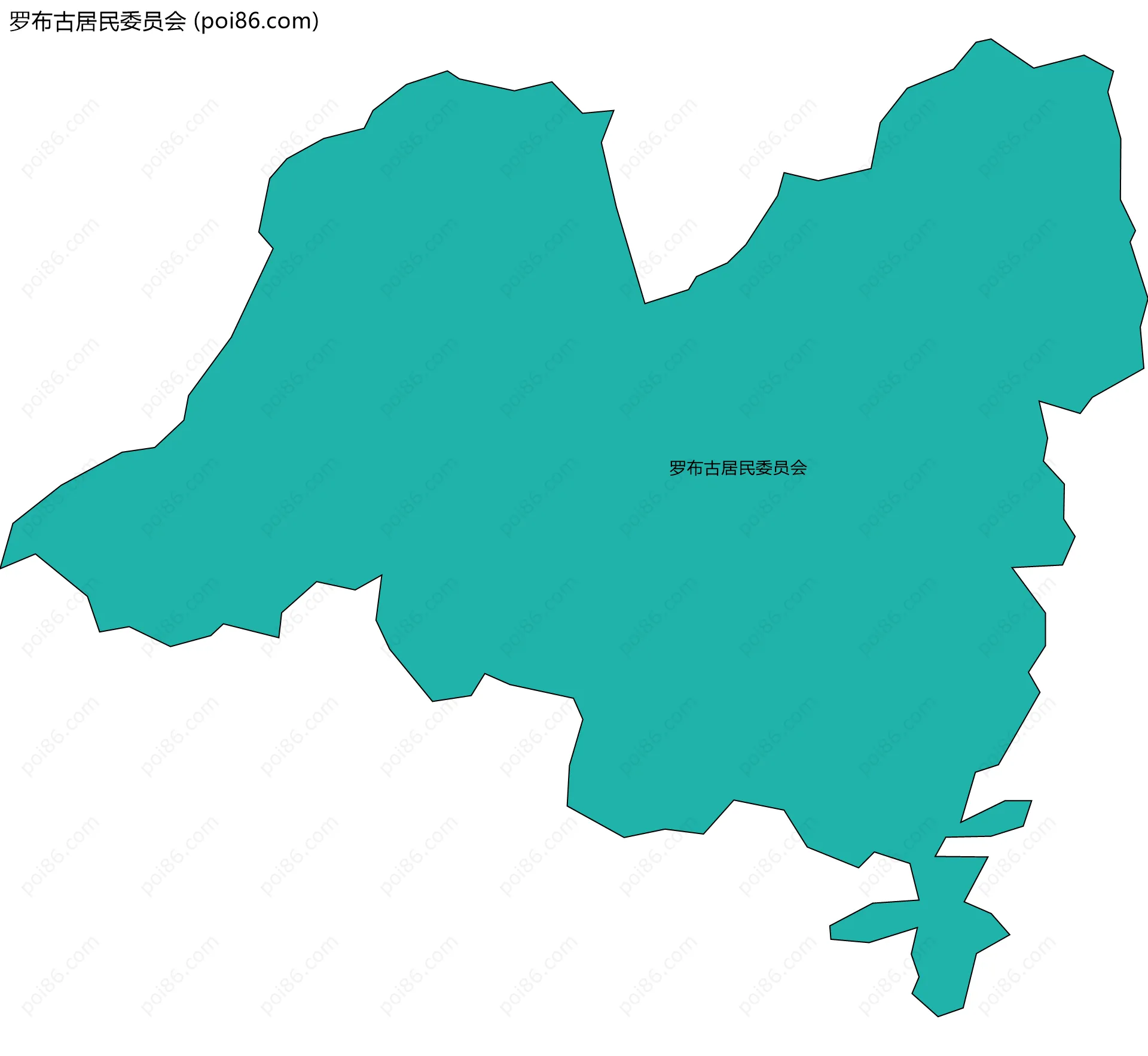 罗布古居民委员会边界地图