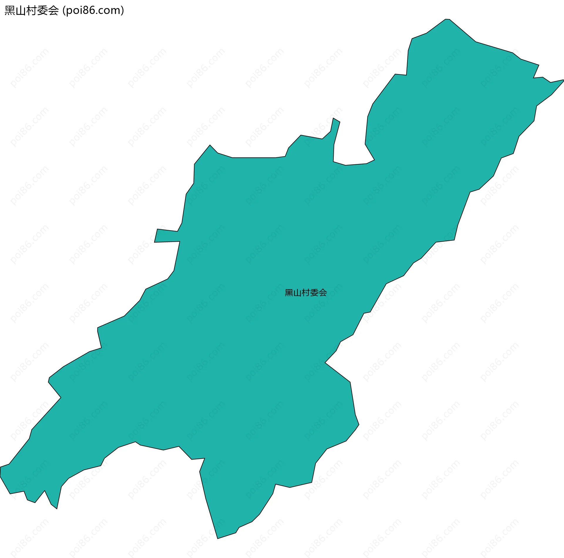 黑山村委会边界地图