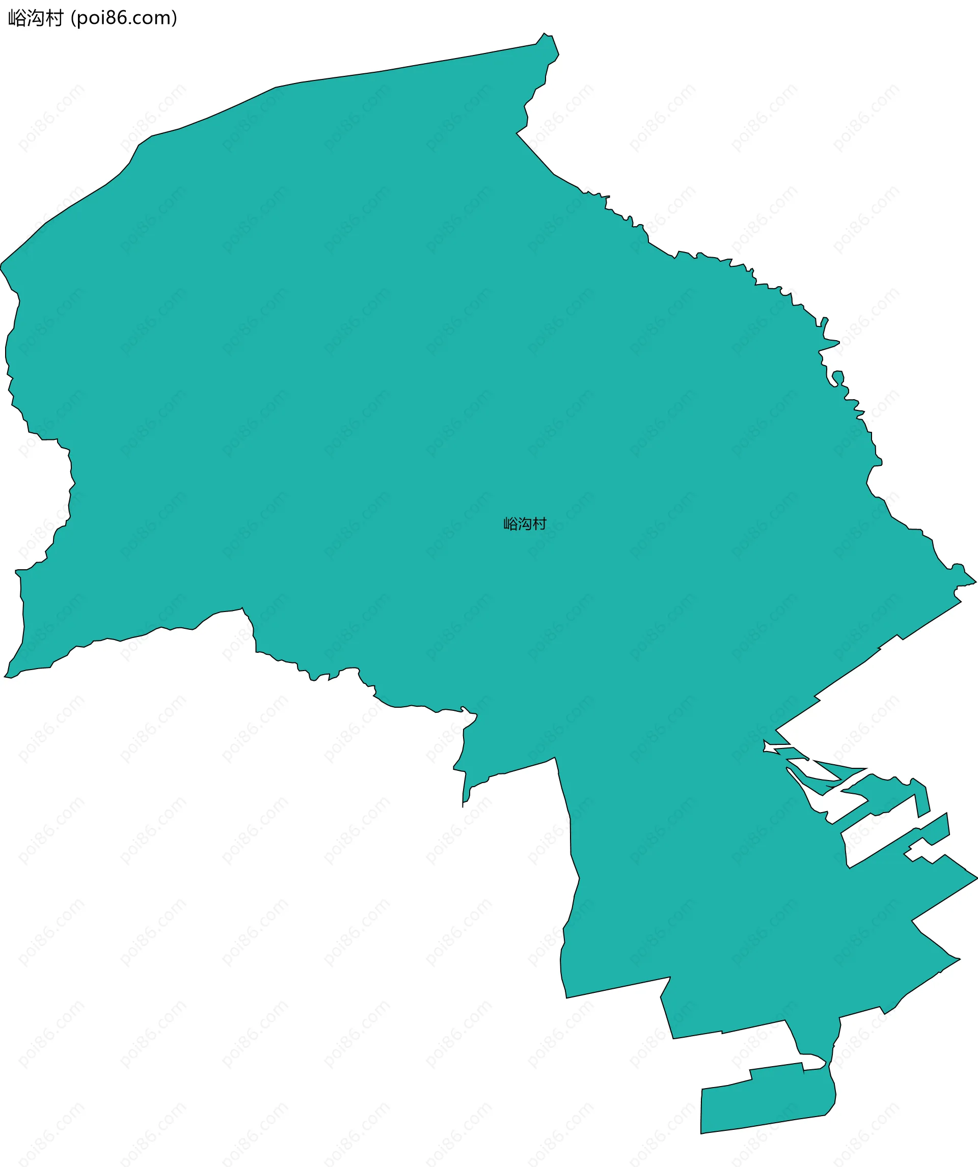 峪沟村边界地图