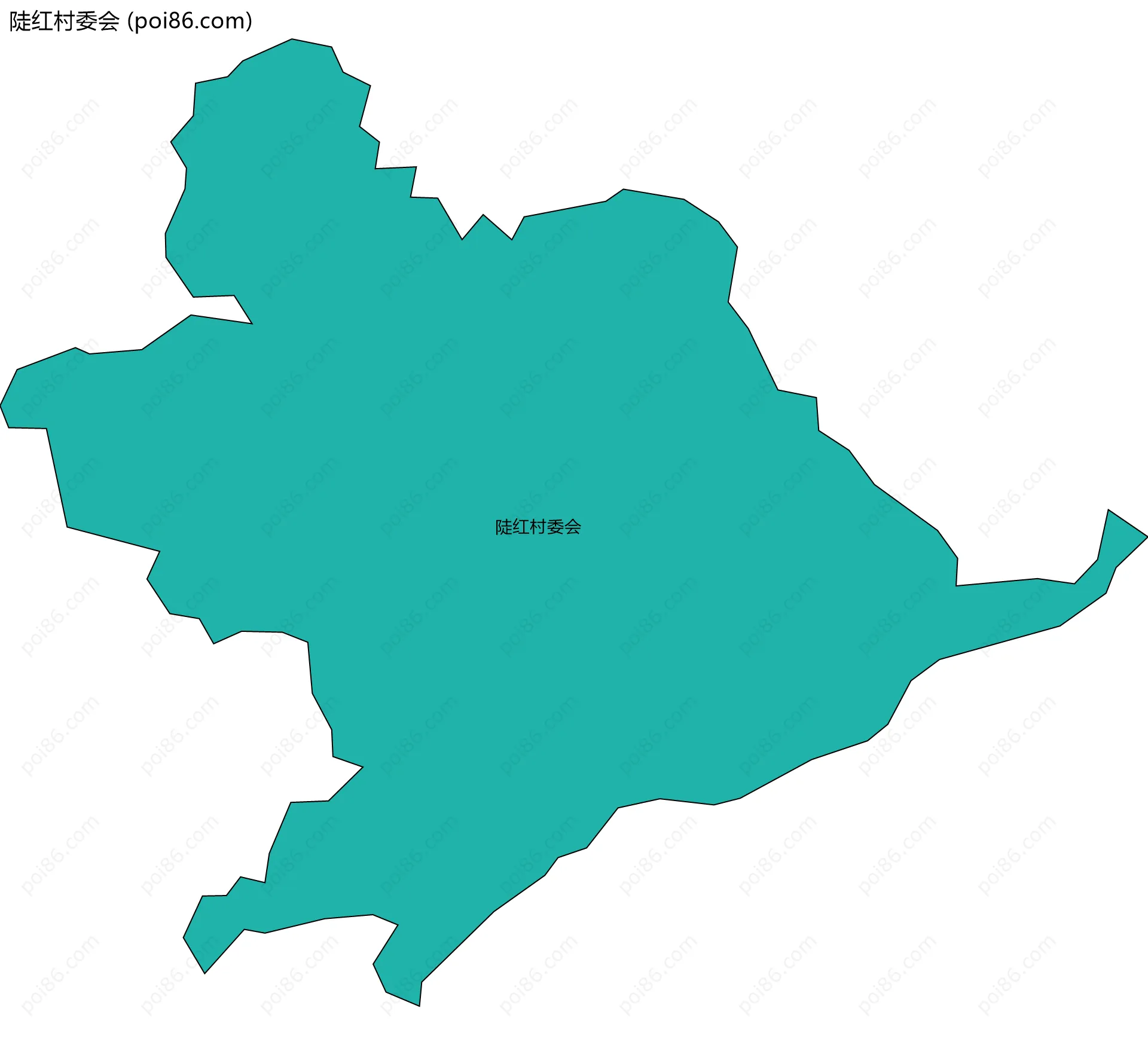 陡红村委会边界地图