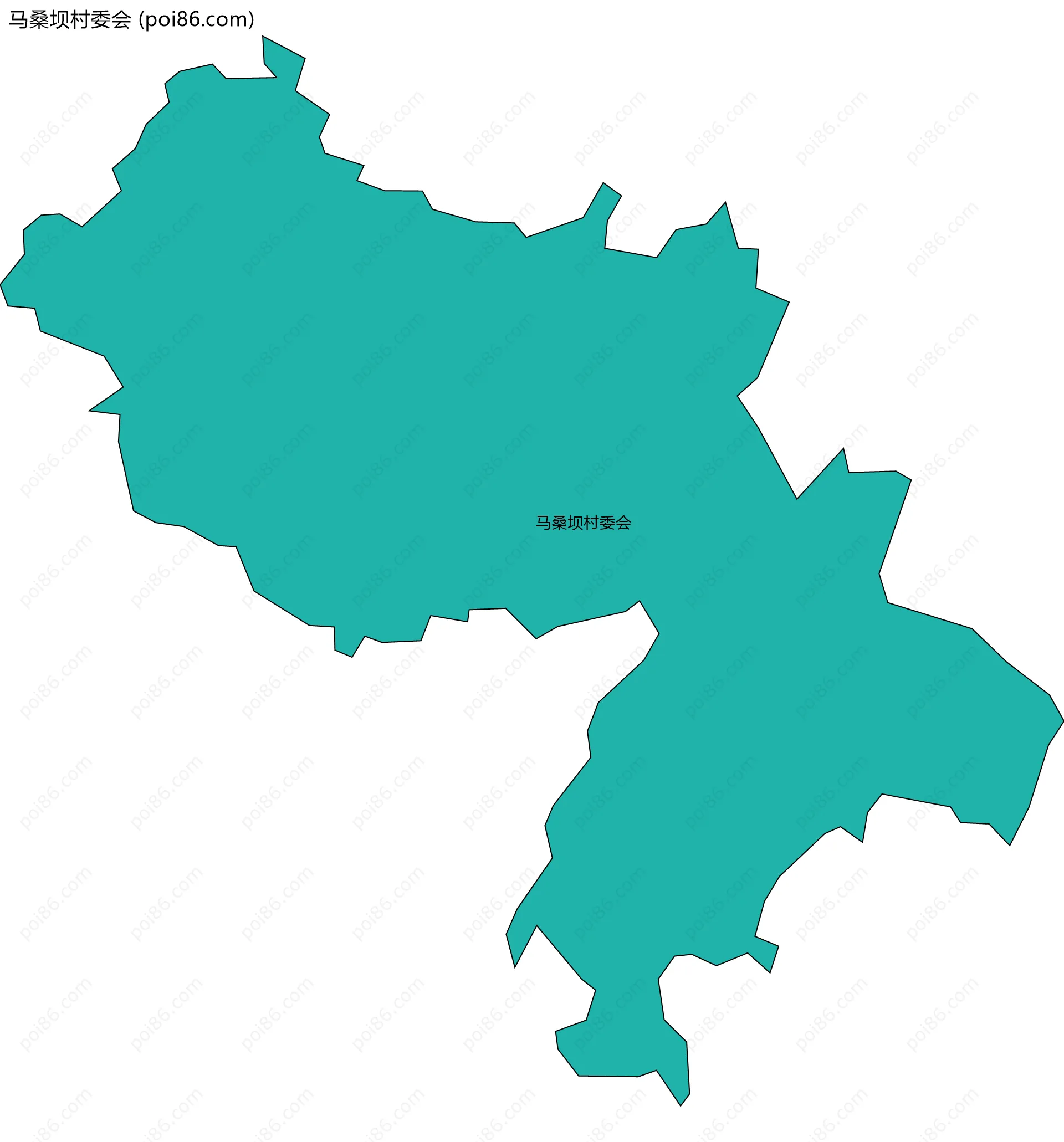 马桑坝村委会边界地图