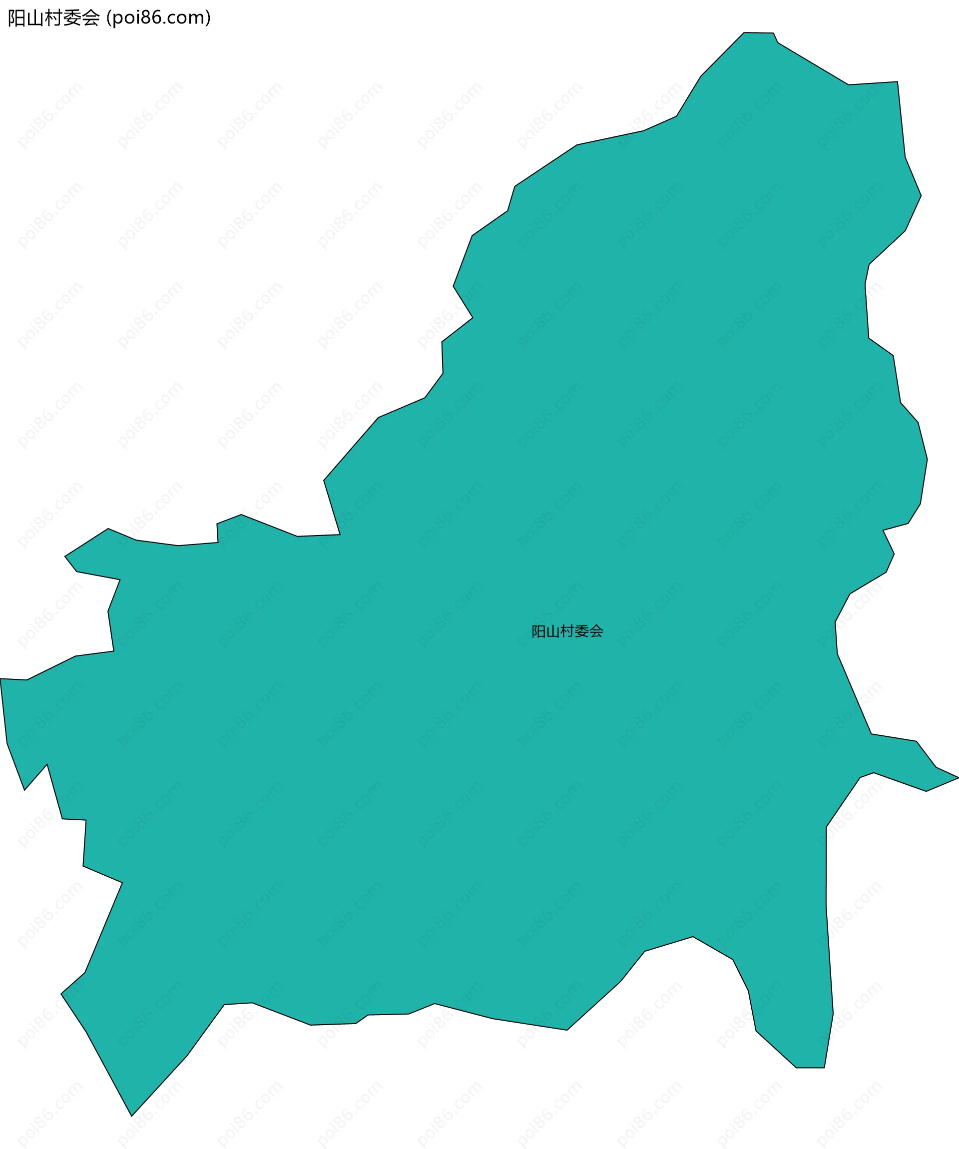 阳山村委会边界地图