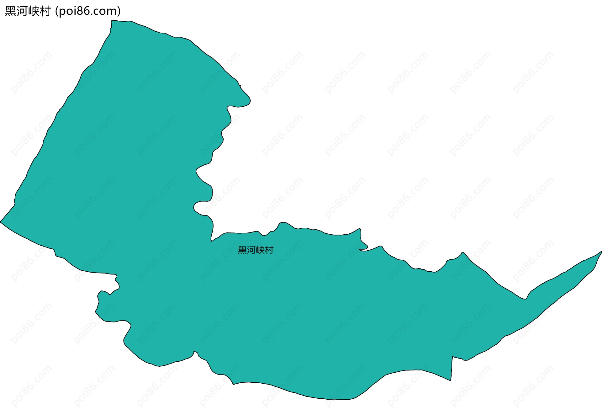 黑河峡村边界地图