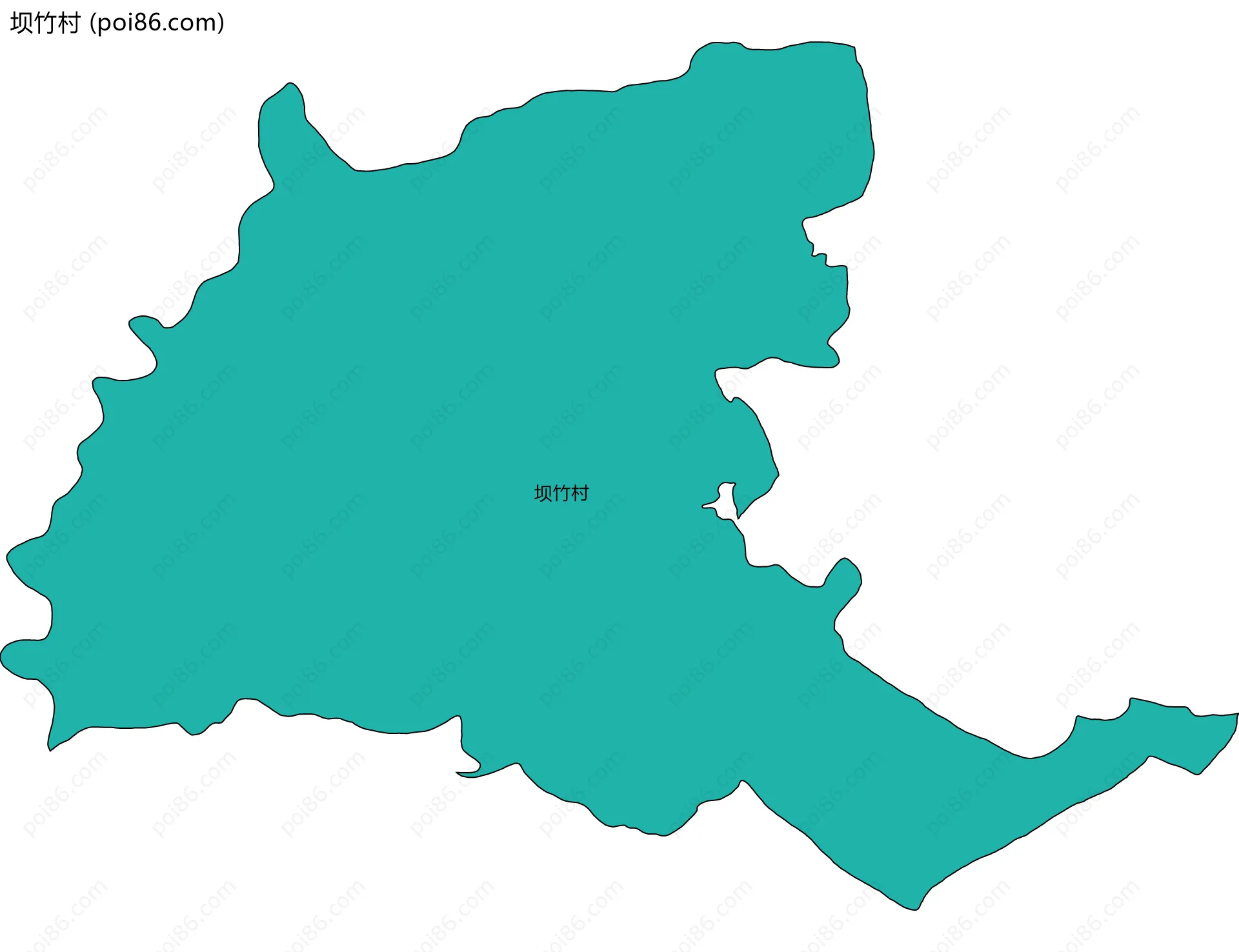 坝竹村边界地图