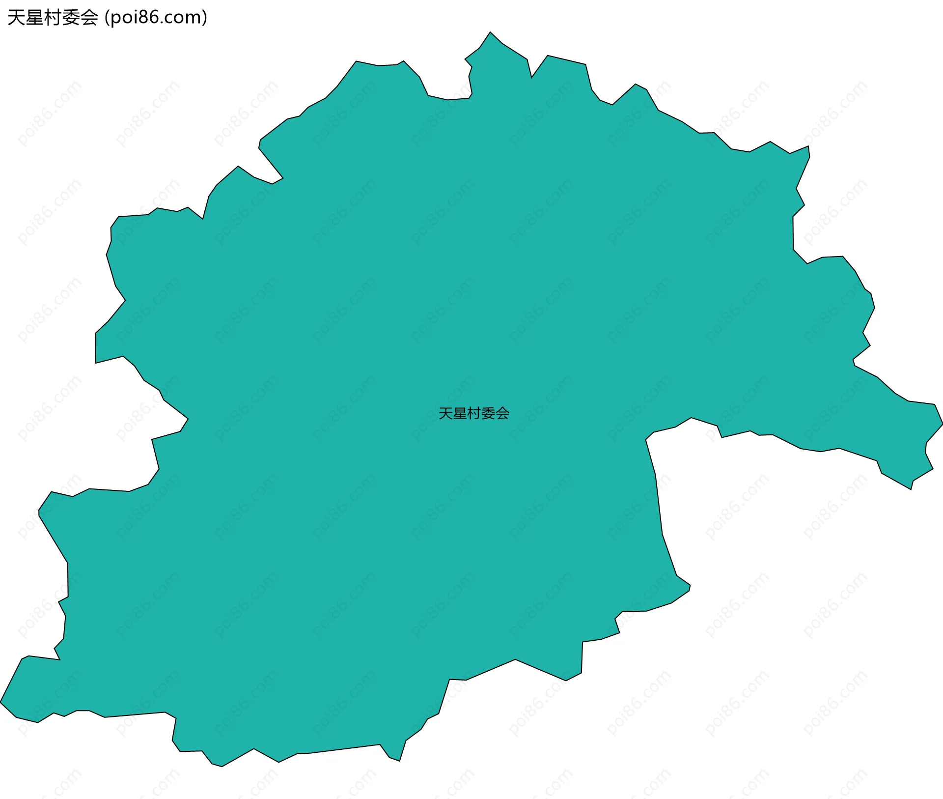 天星村委会边界地图