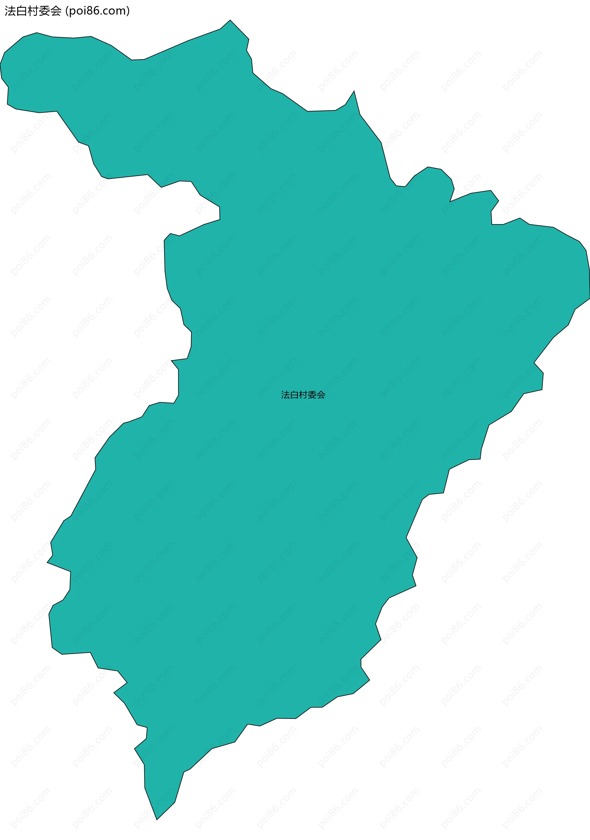 法白村委会边界地图