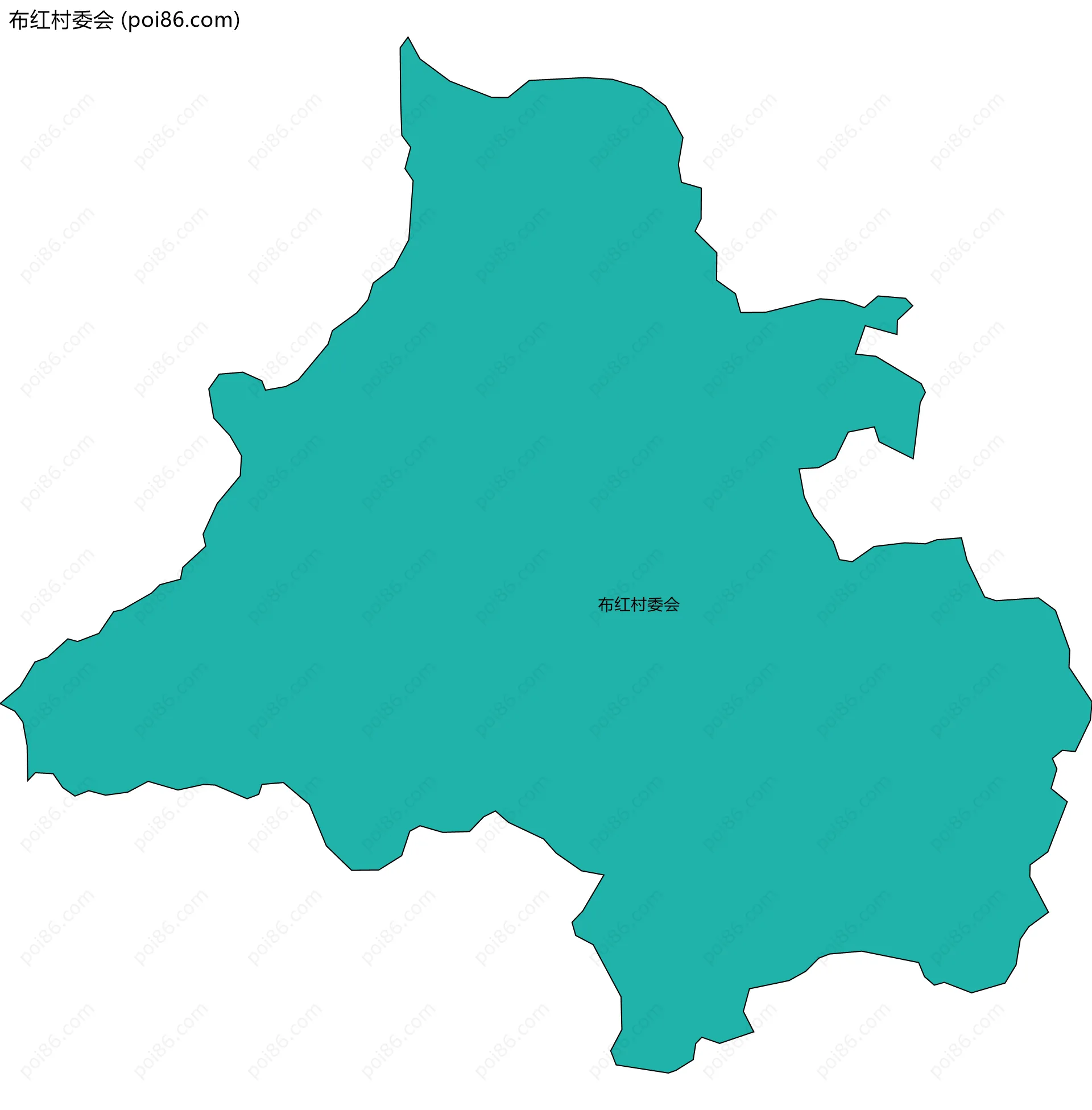 布红村委会边界地图