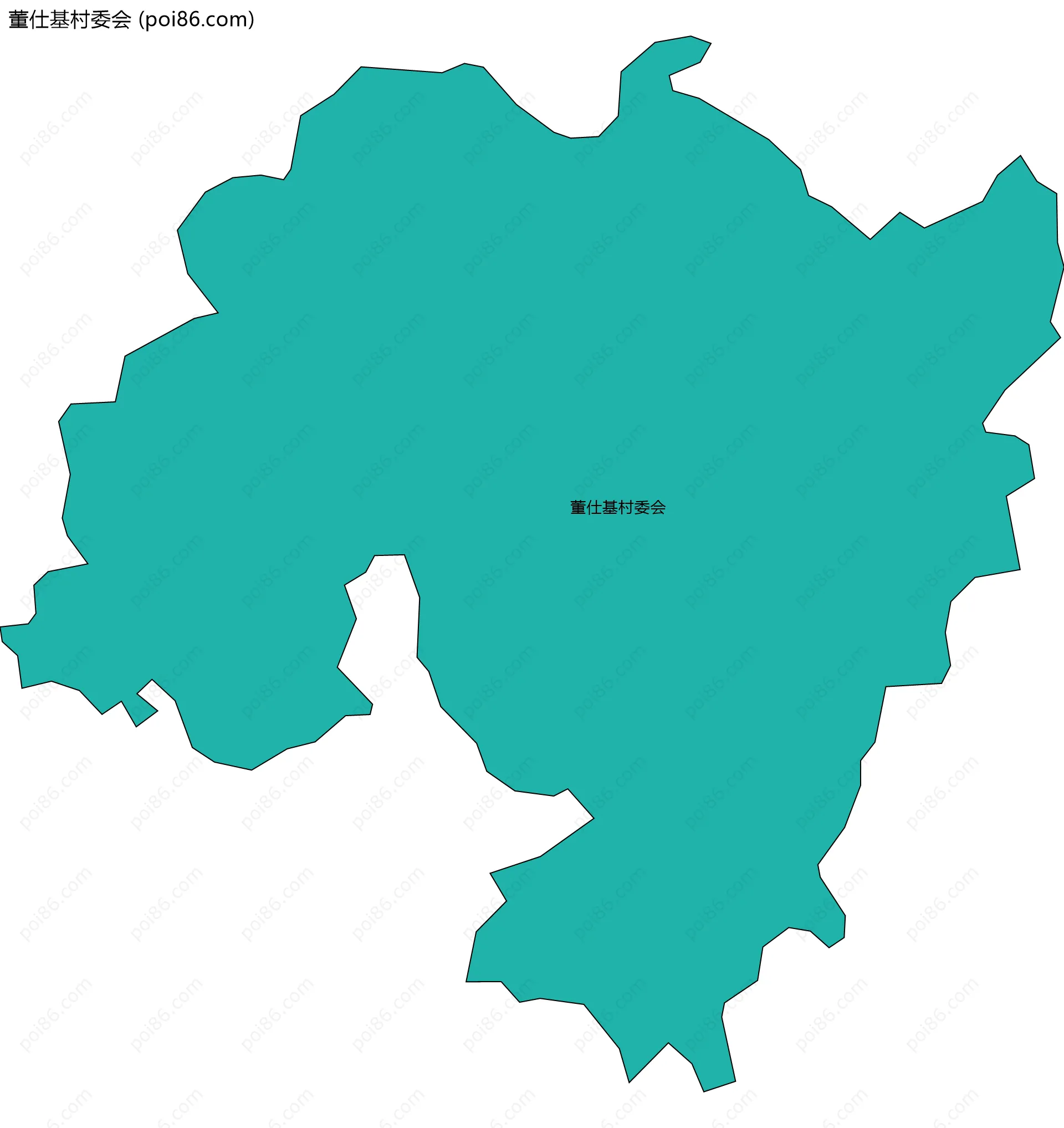 董仕基村委会边界地图