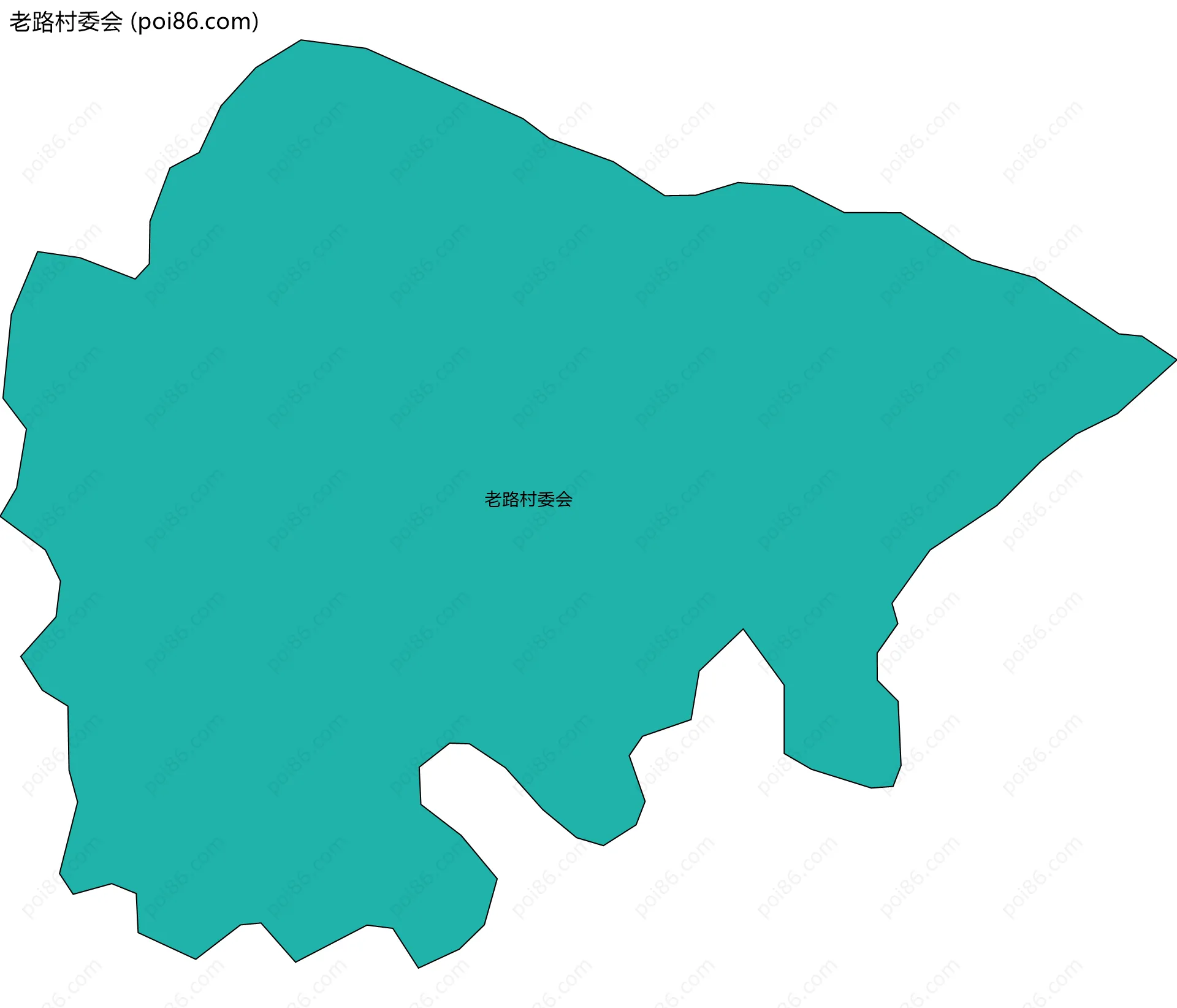 老路村委会边界地图
