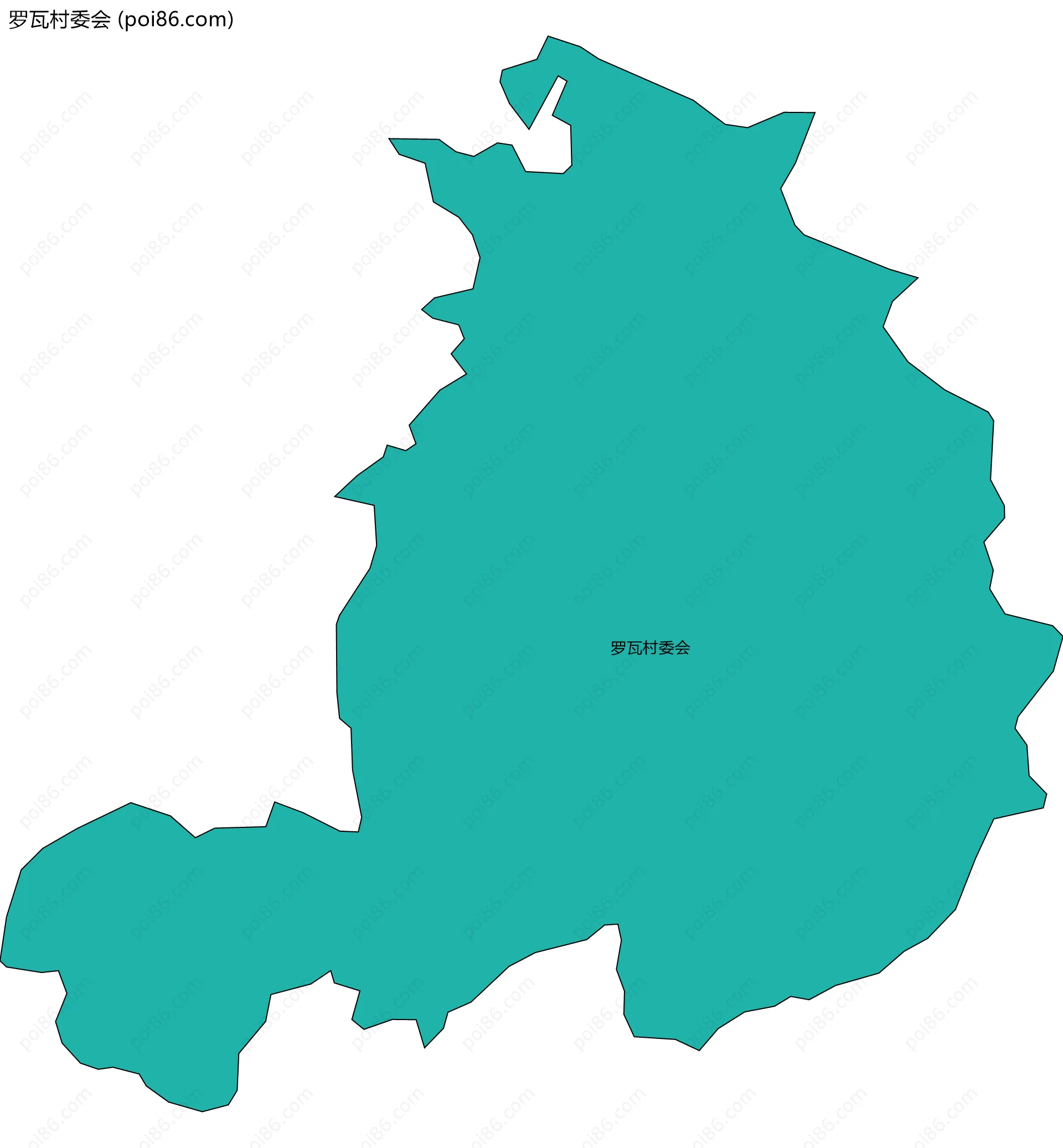 罗瓦村委会边界地图