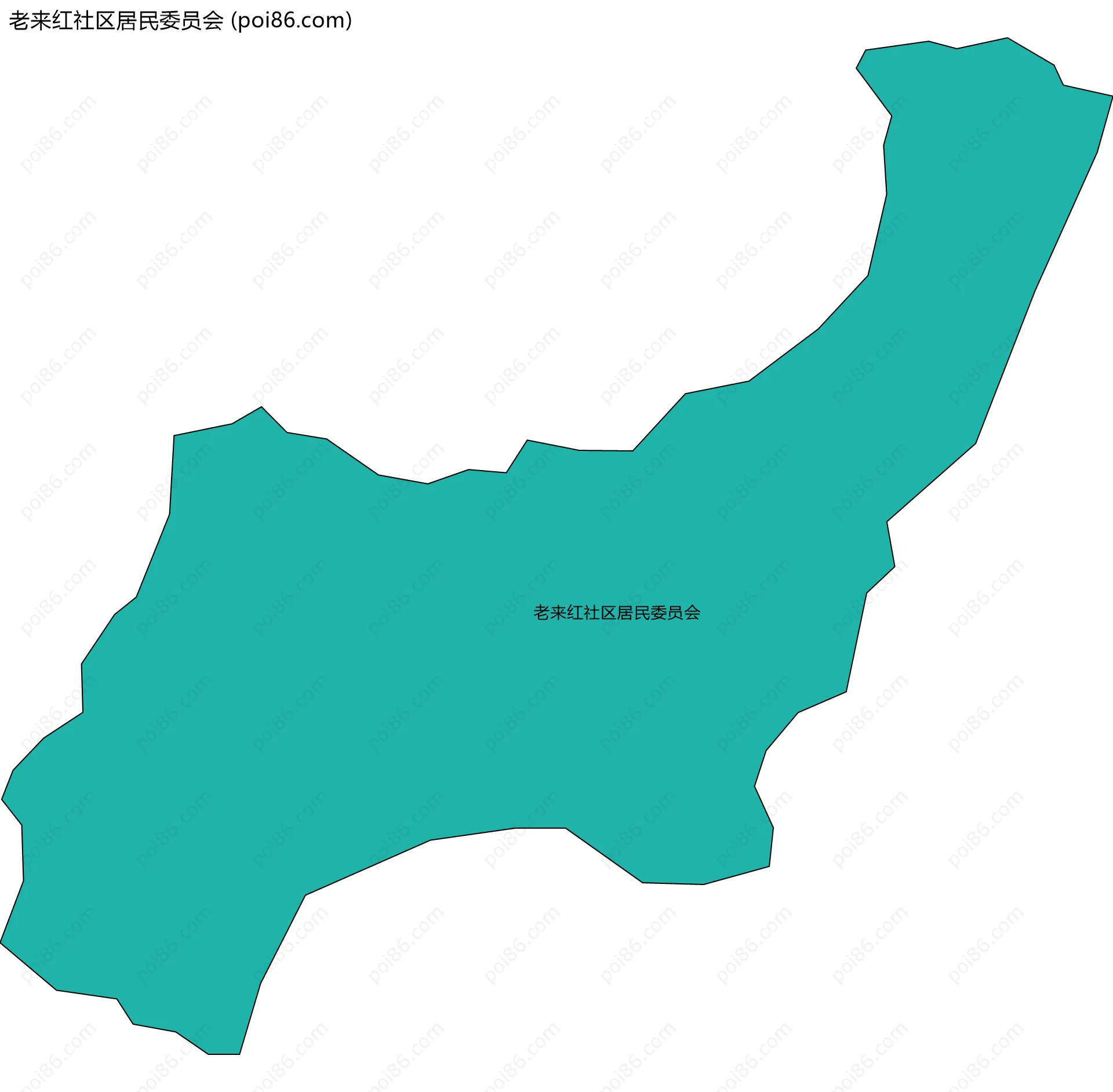 老来红社区居民委员会边界地图