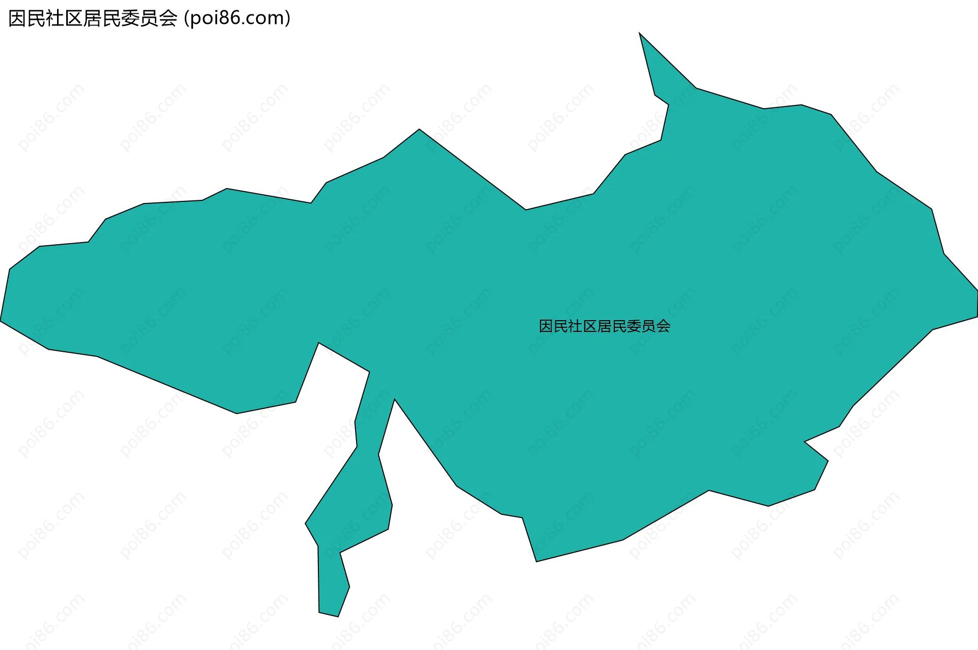 因民社区居民委员会边界地图