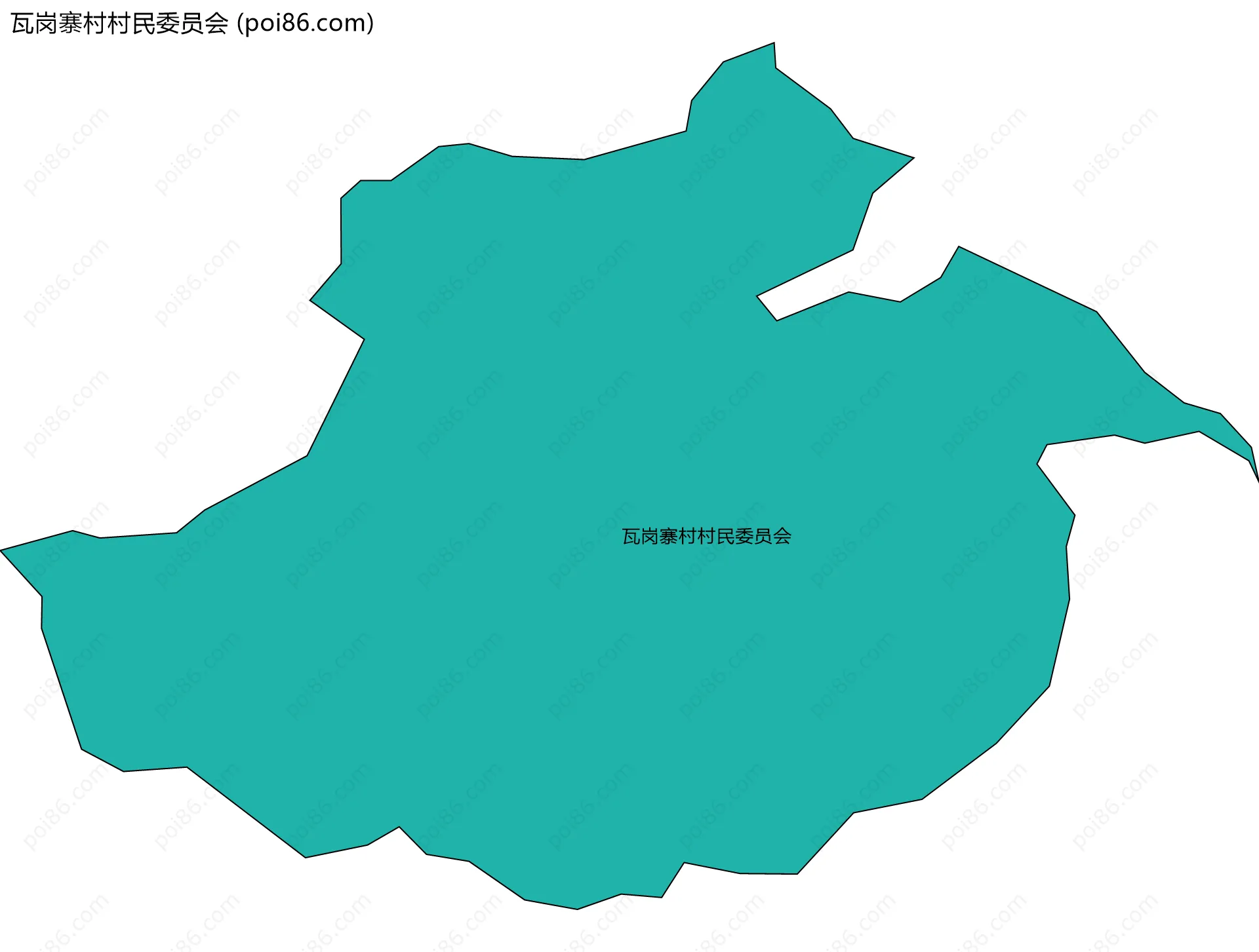 瓦岗寨村村民委员会边界地图