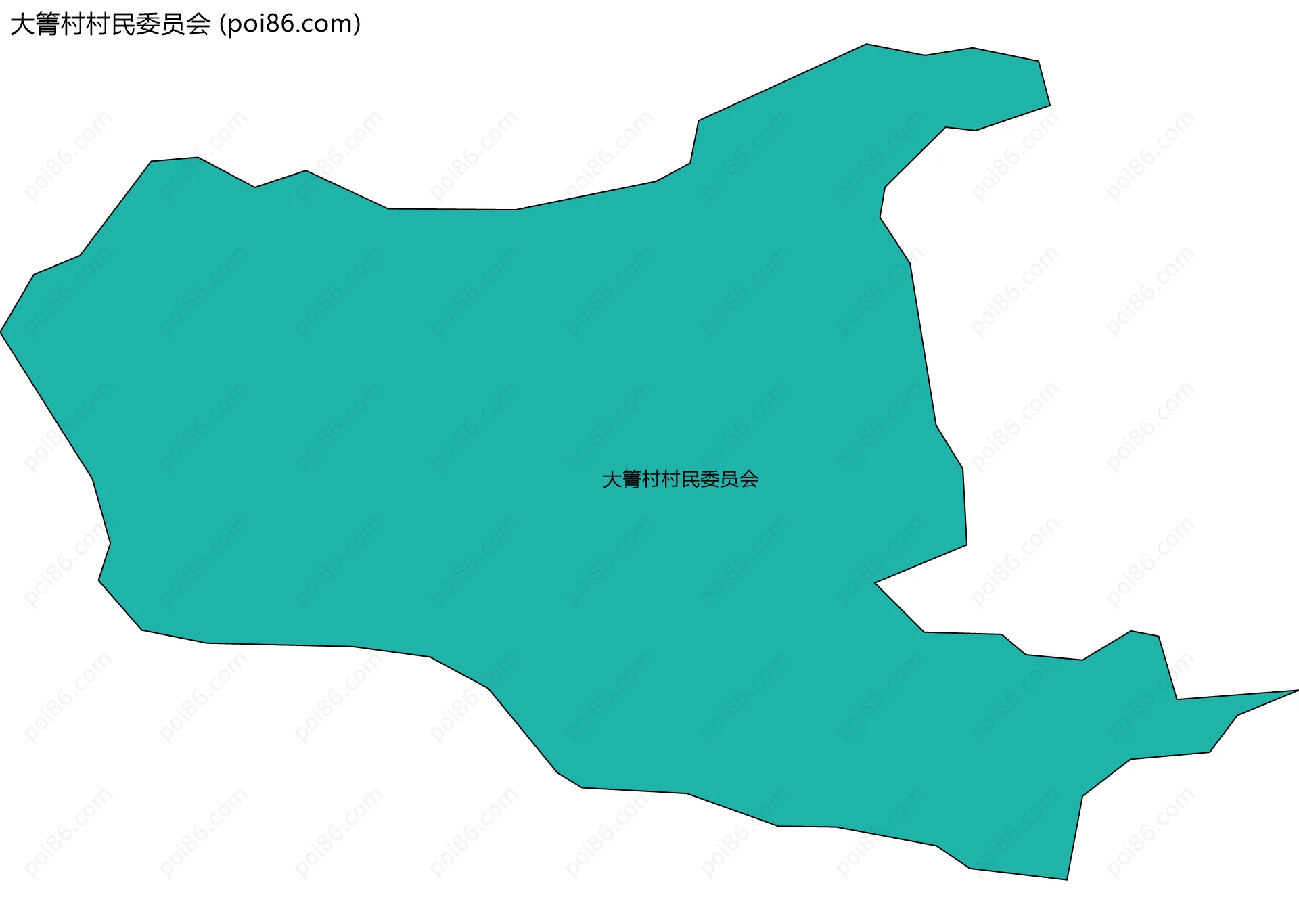 大箐村村民委员会边界地图