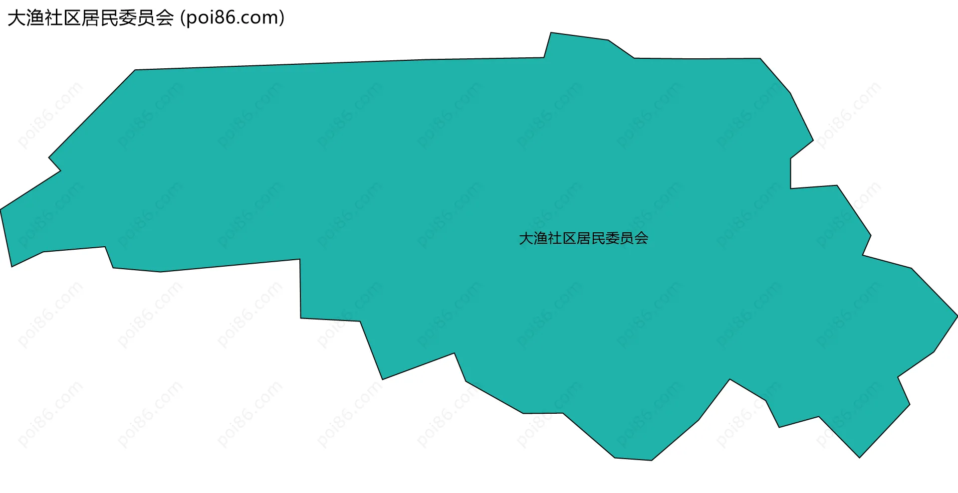 大渔社区居民委员会边界地图