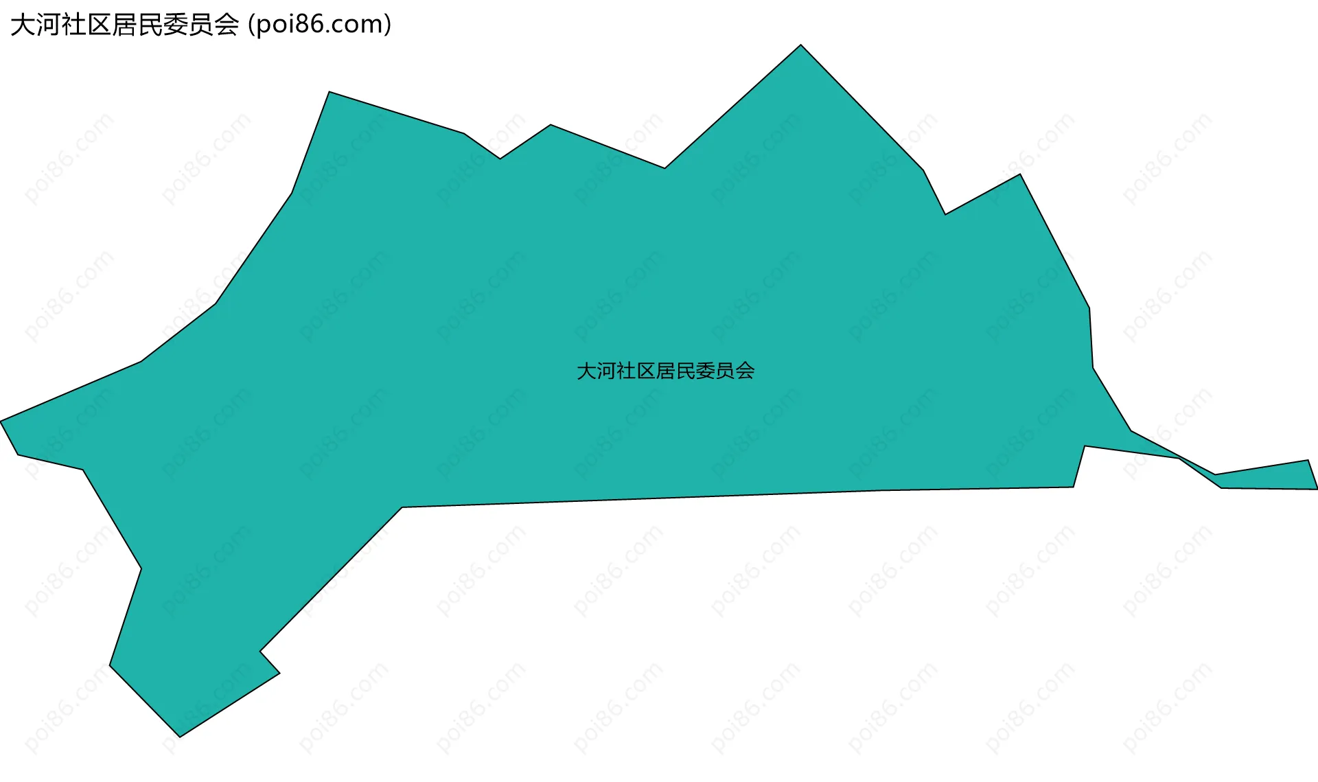 大河社区居民委员会边界地图