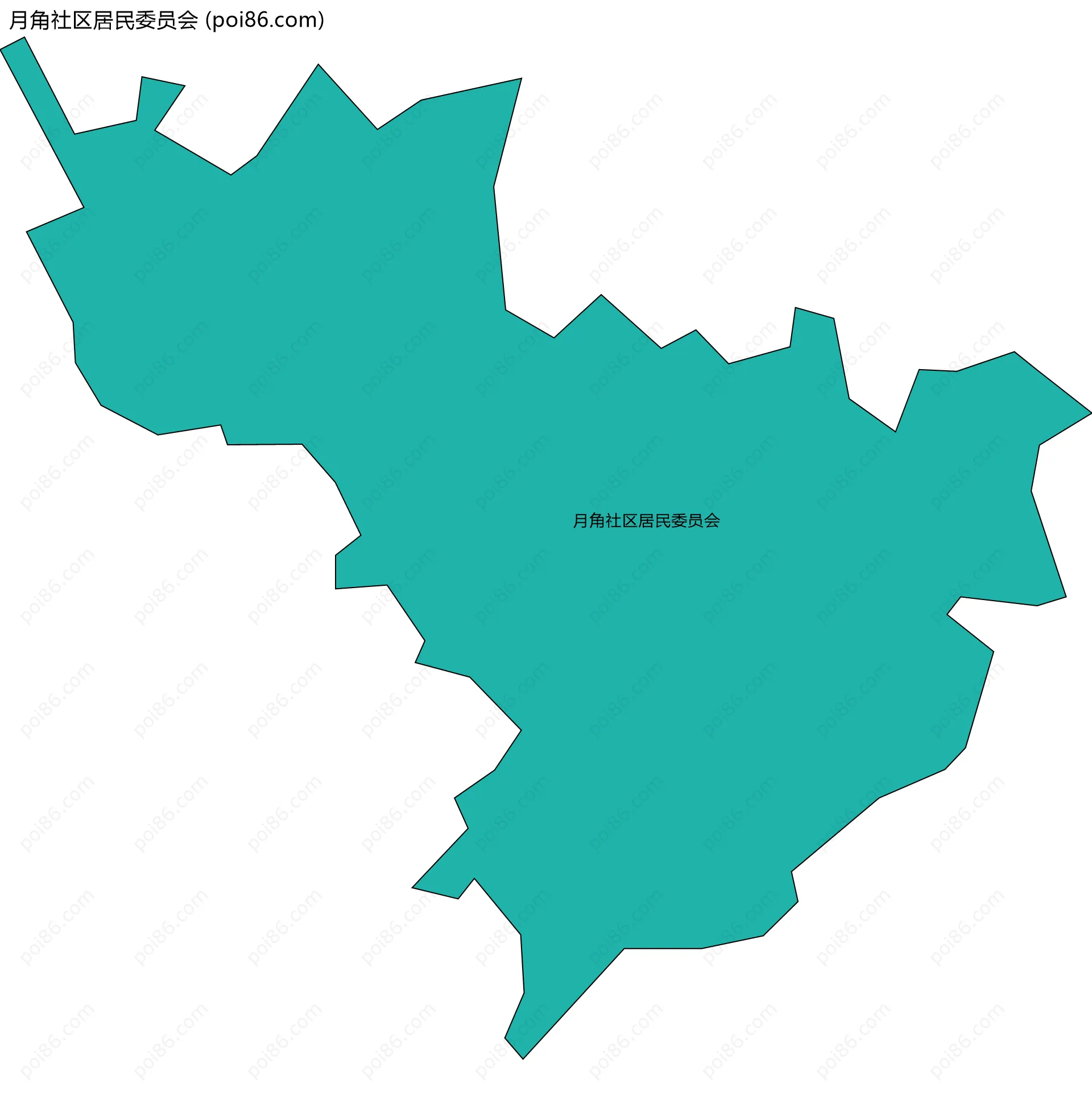 月角社区居民委员会边界地图
