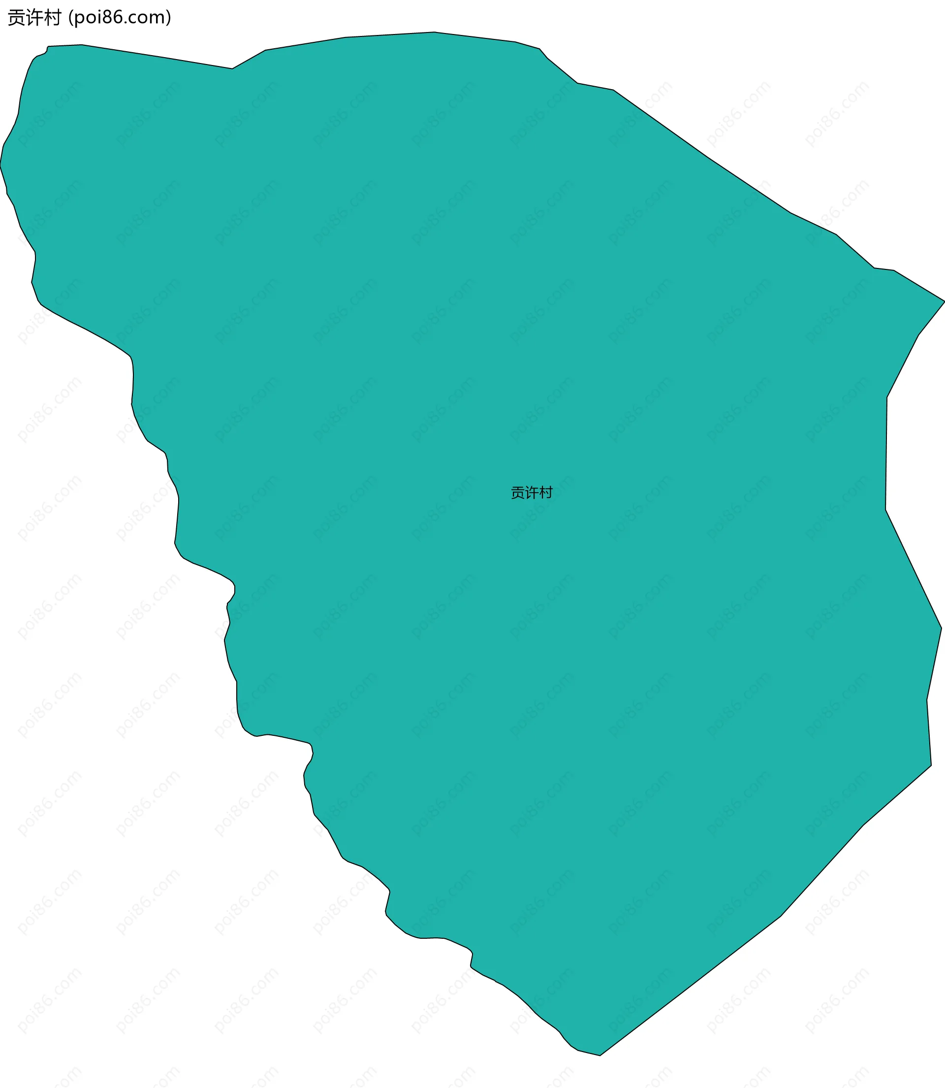 贡许村边界地图