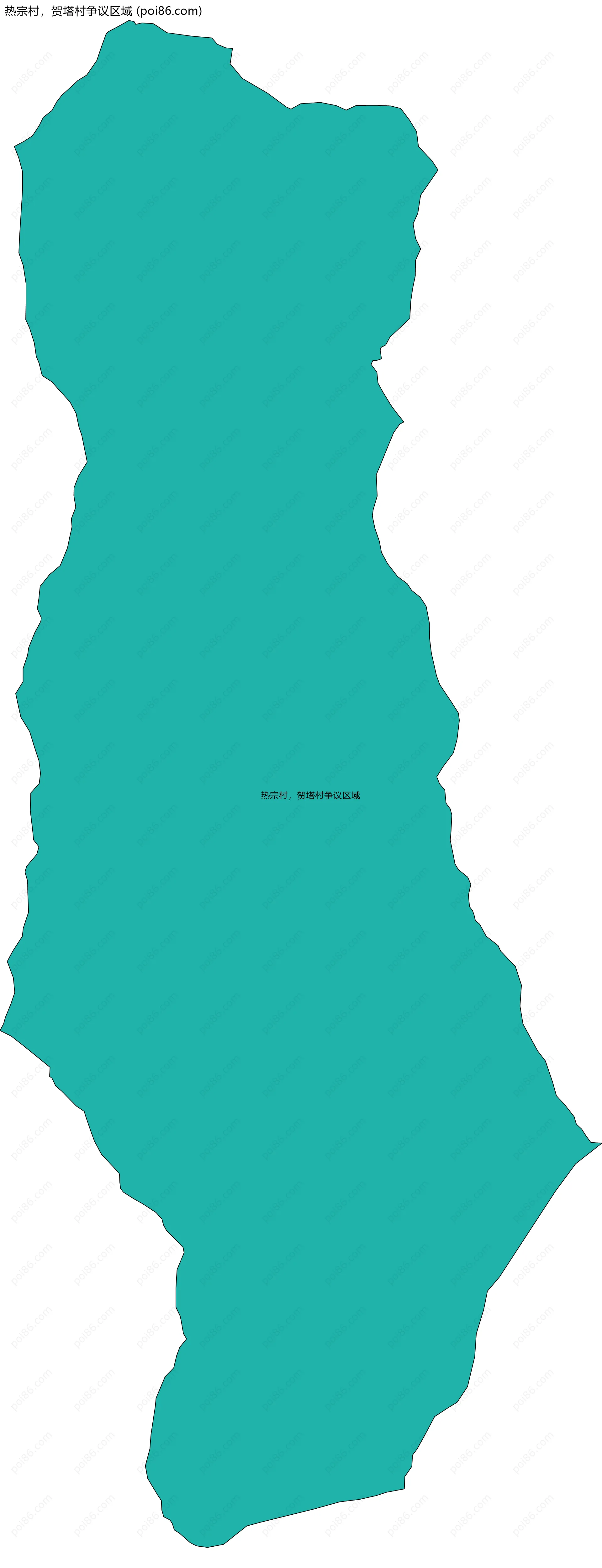 热宗村，贺塔村争议区域边界地图