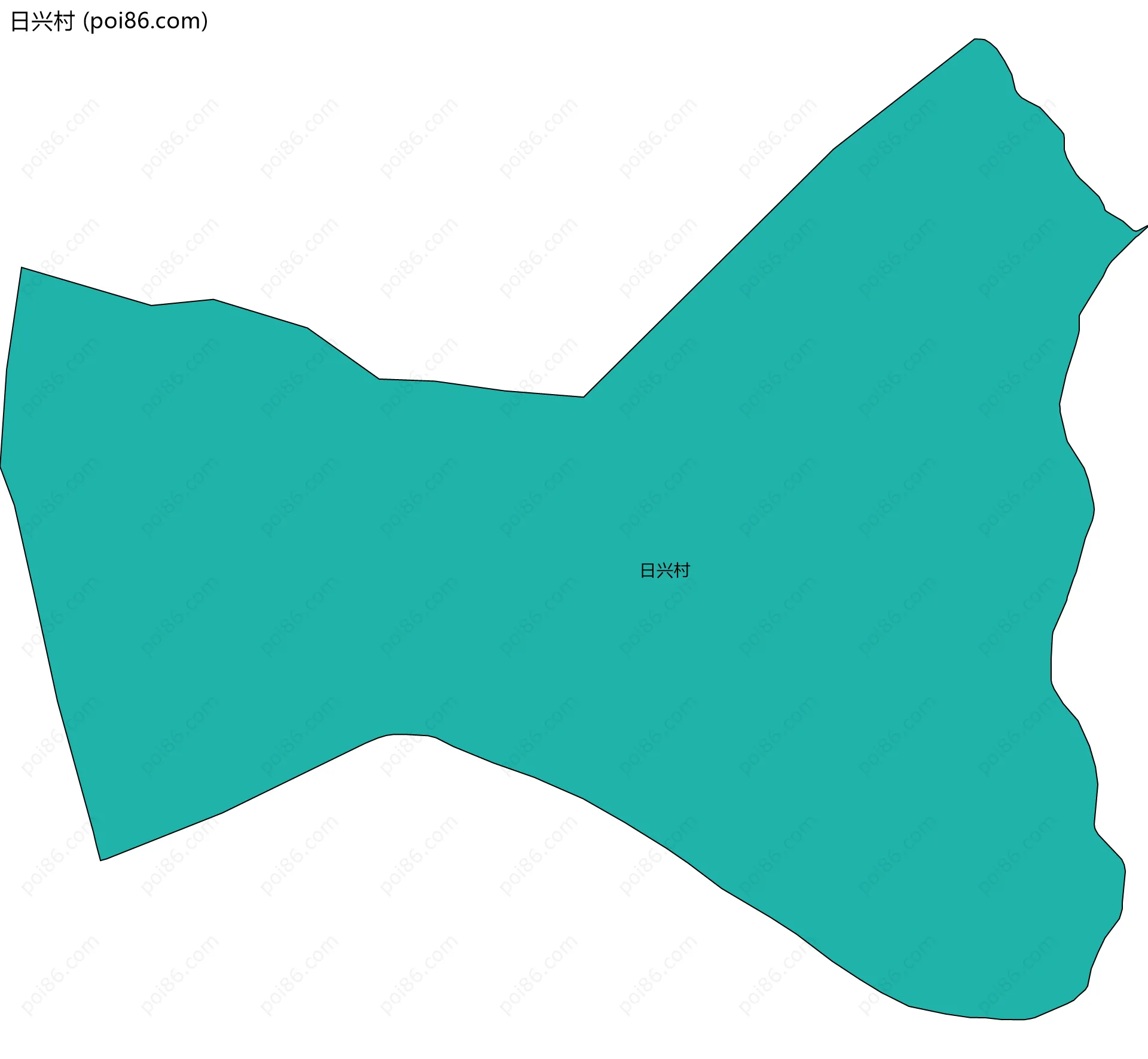 日兴村边界地图