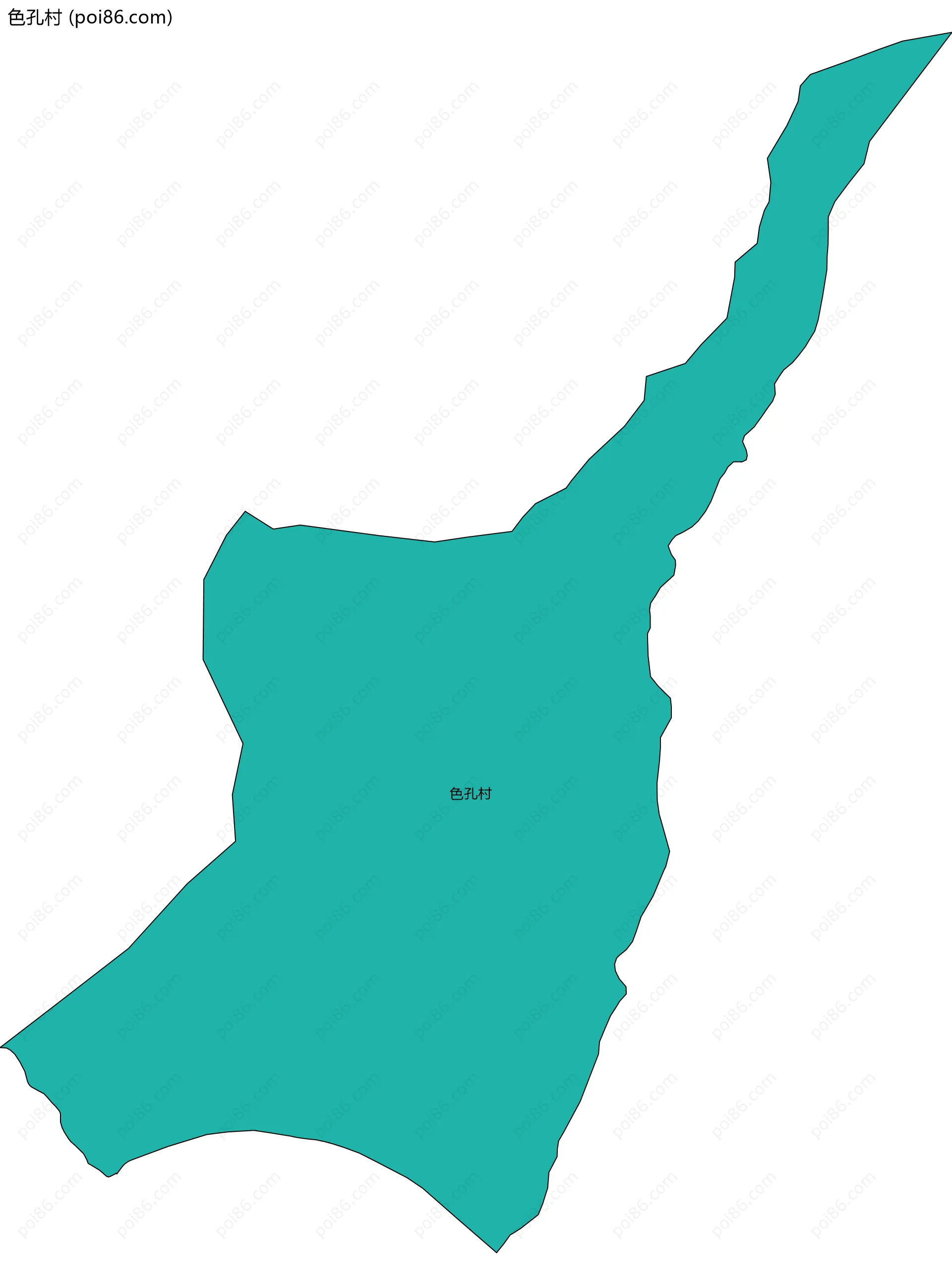 色孔村边界地图