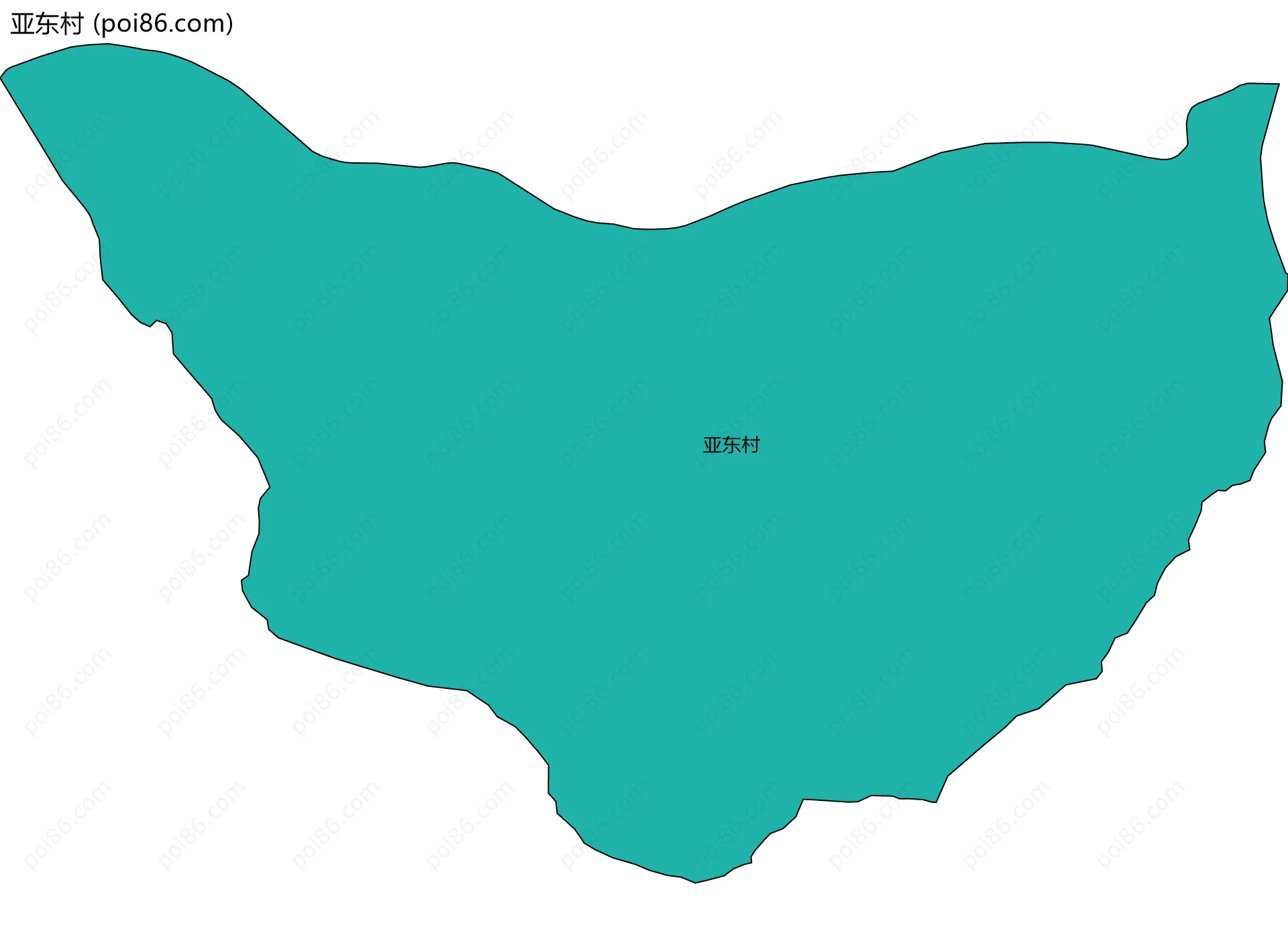 亚东村边界地图