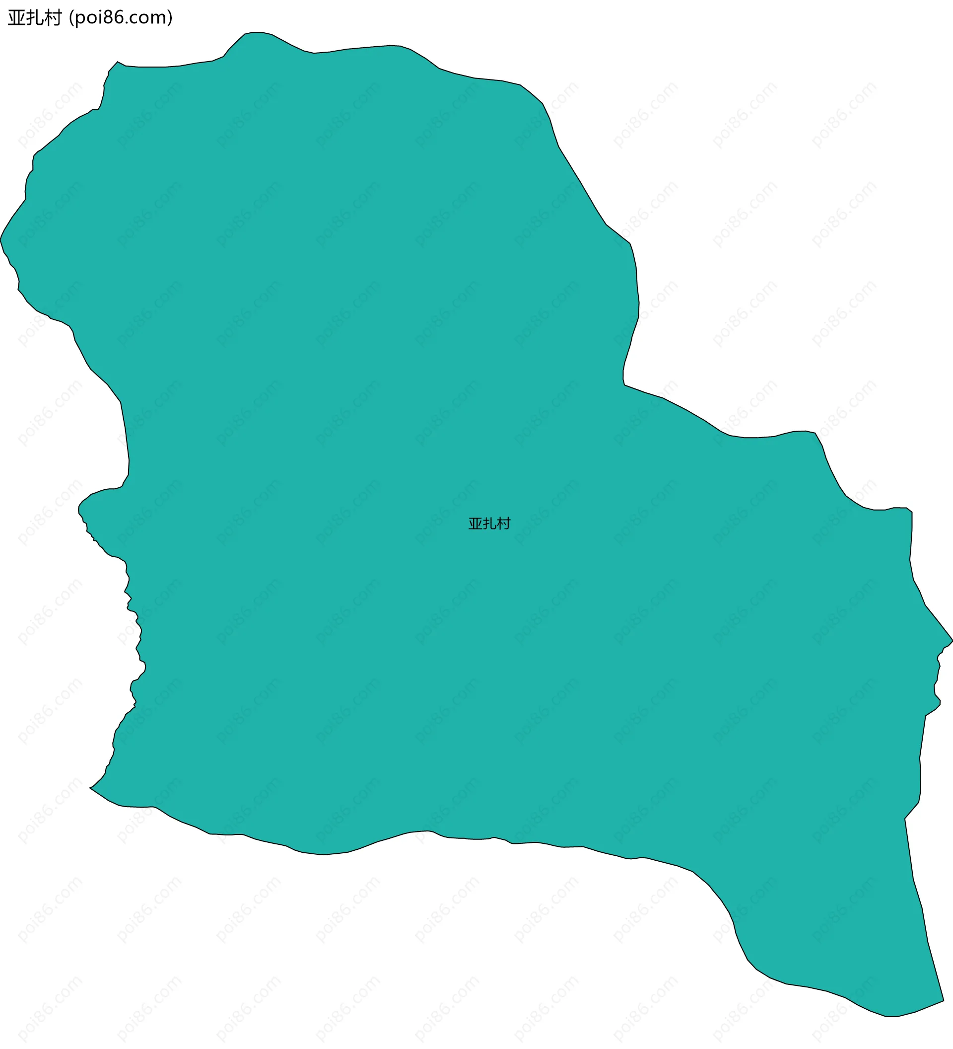 亚扎村边界地图