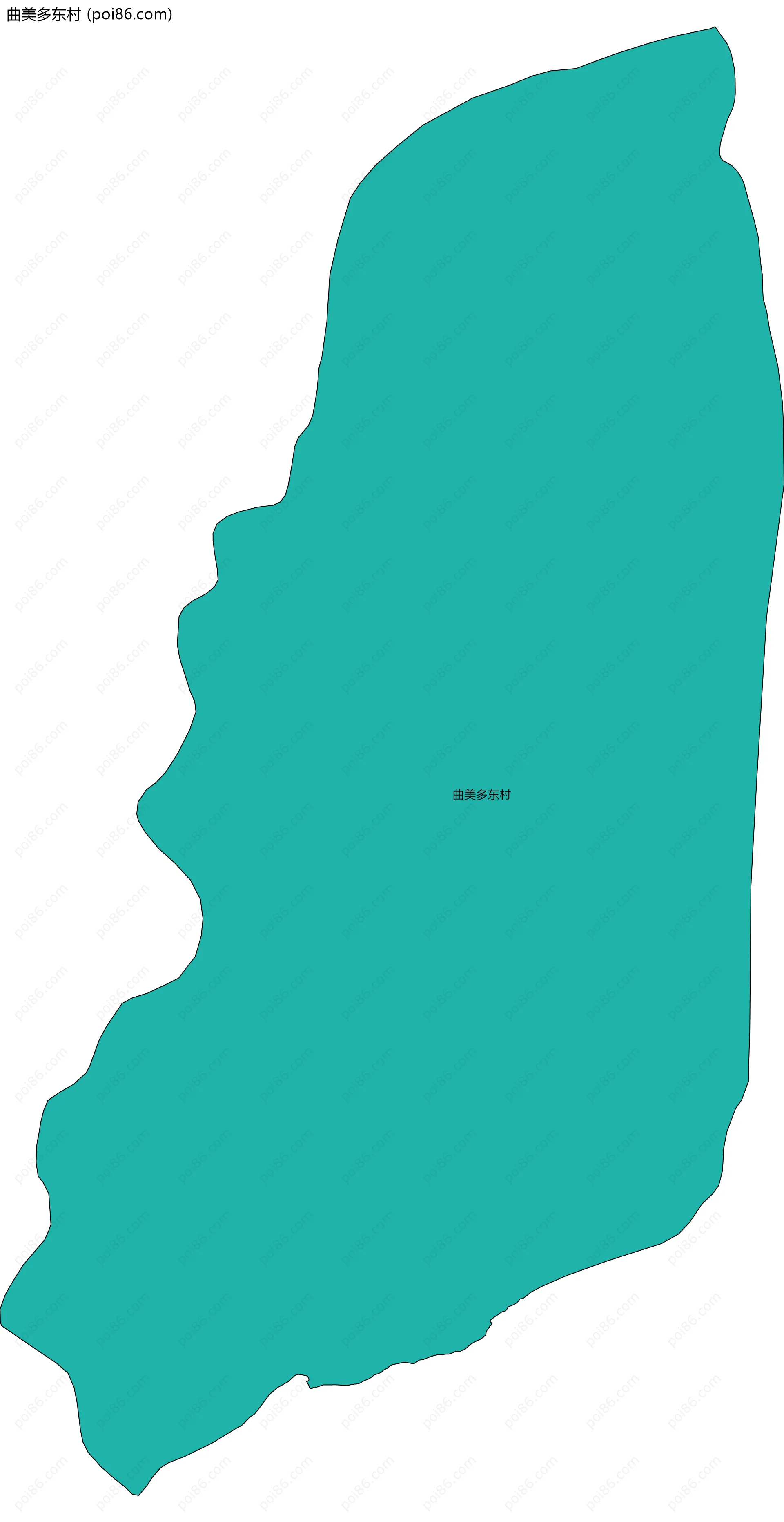 曲美多东村边界地图